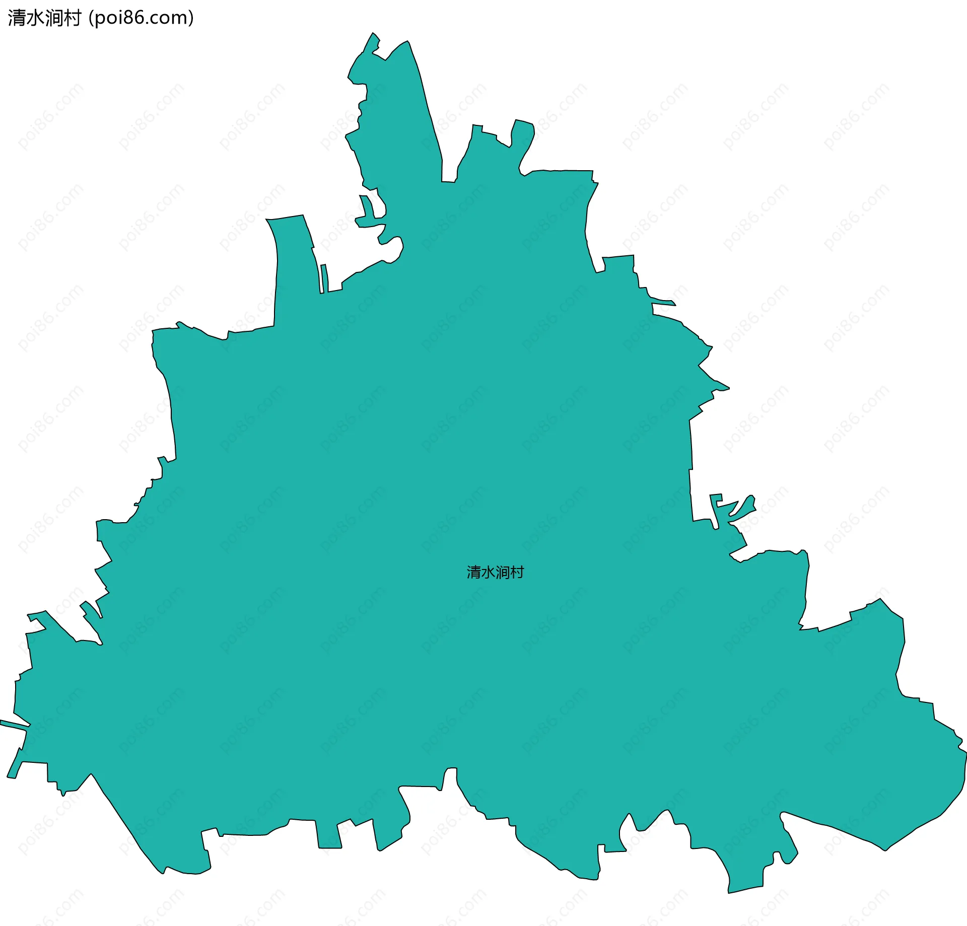 清水涧村边界地图