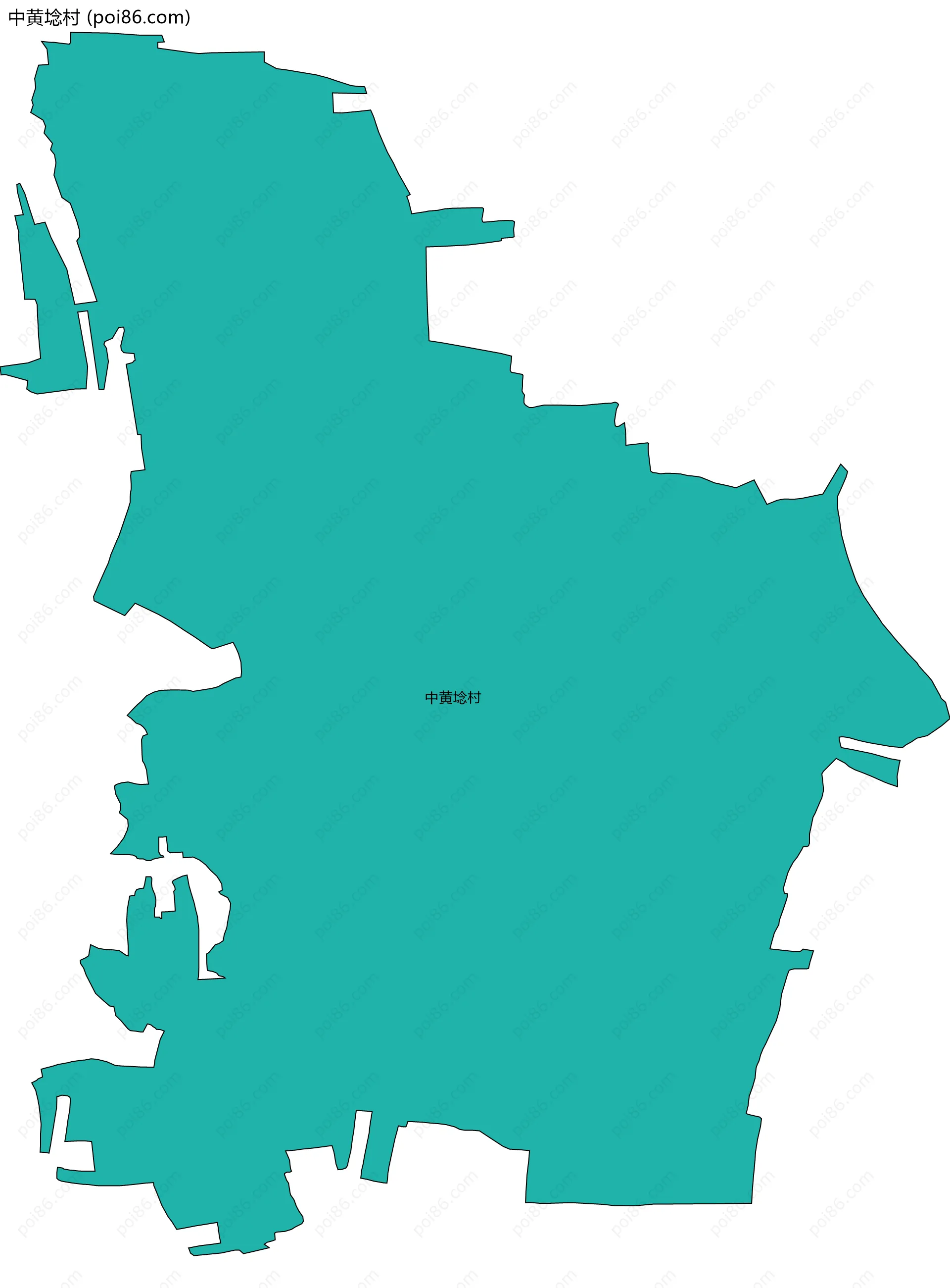 中黄埝村边界地图