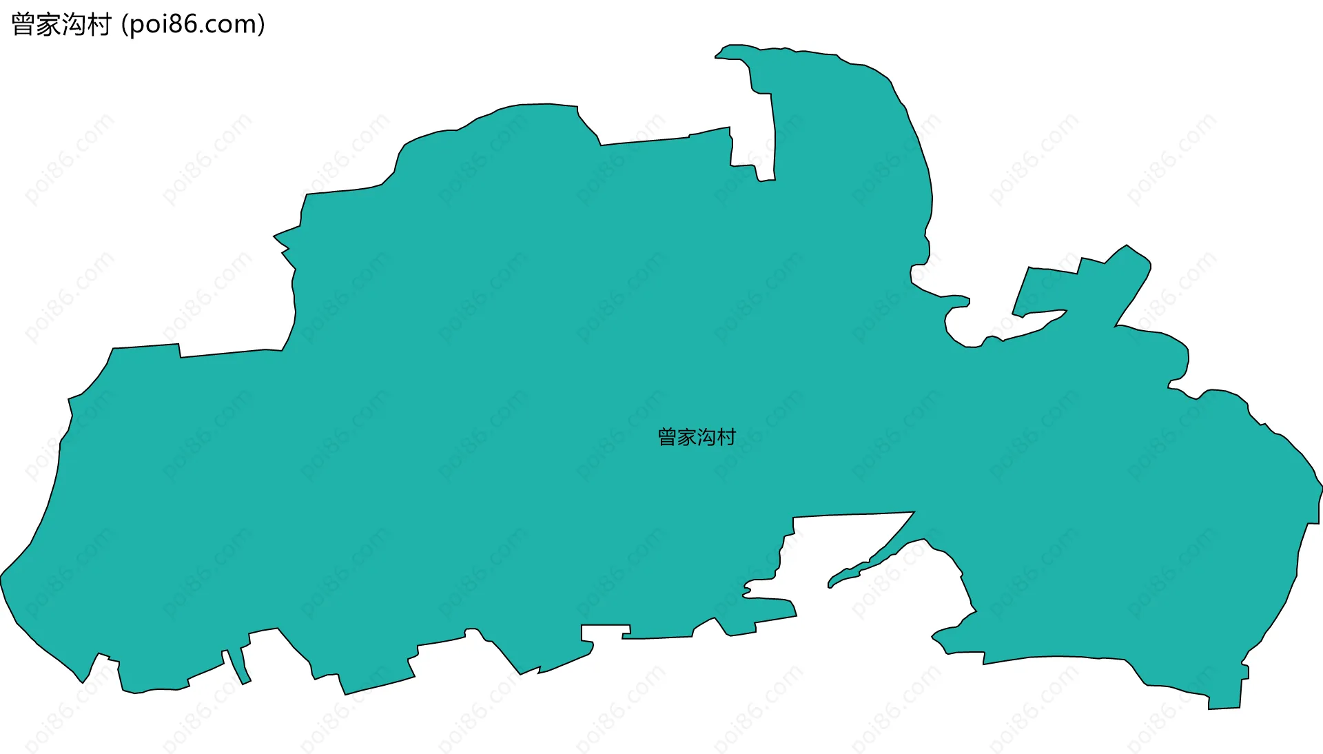 曾家沟村边界地图