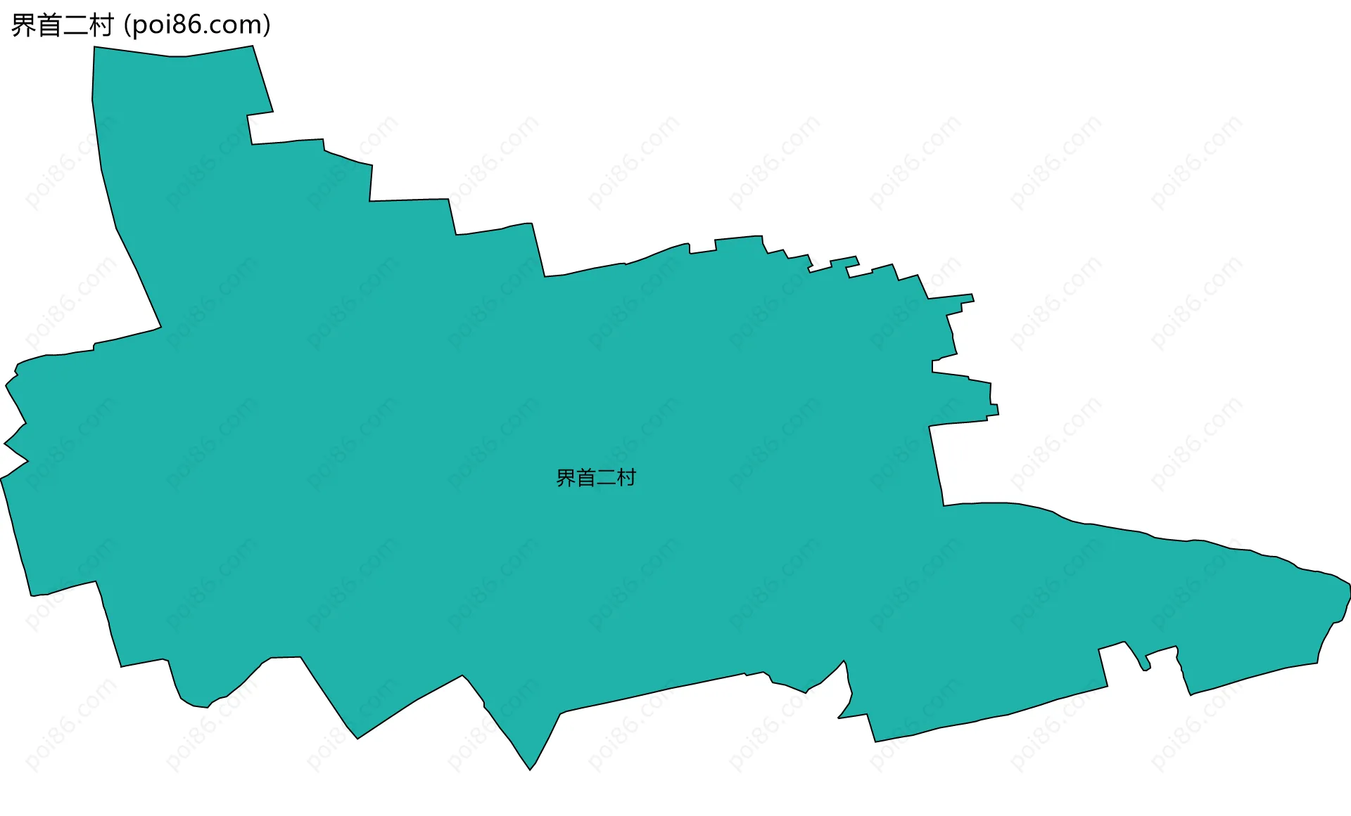 界首二村边界地图