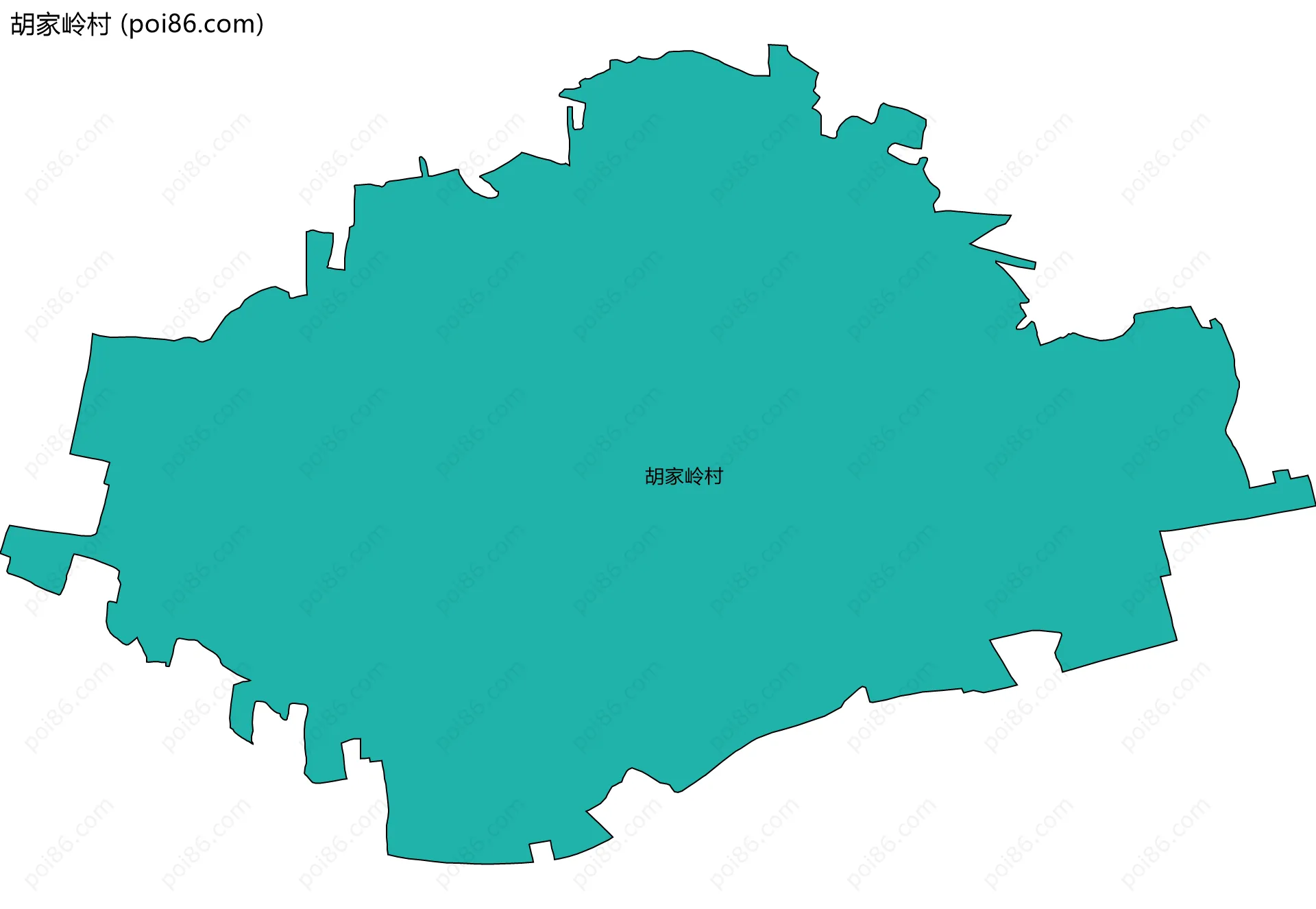 胡家岭村边界地图