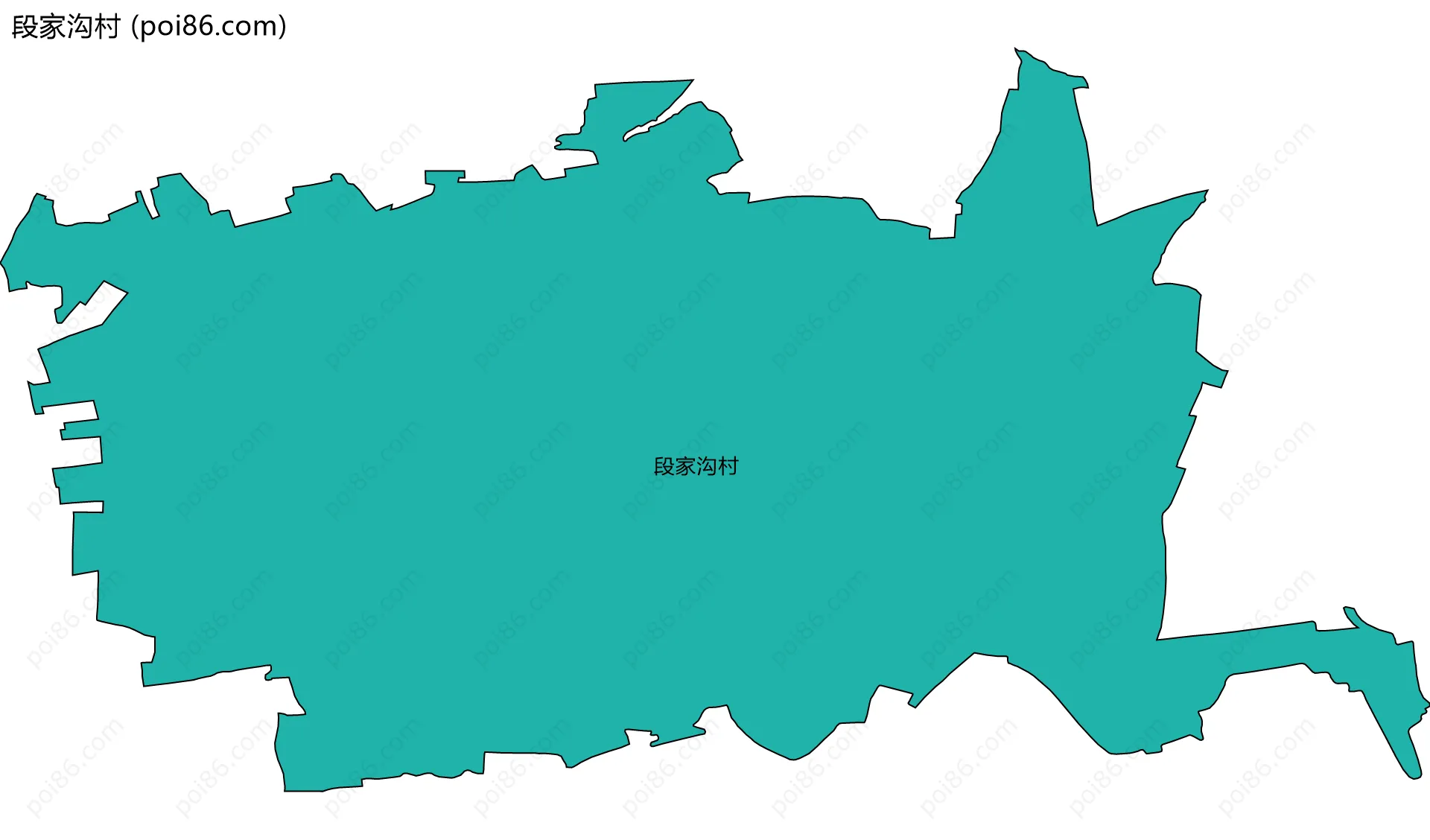 段家沟村边界地图