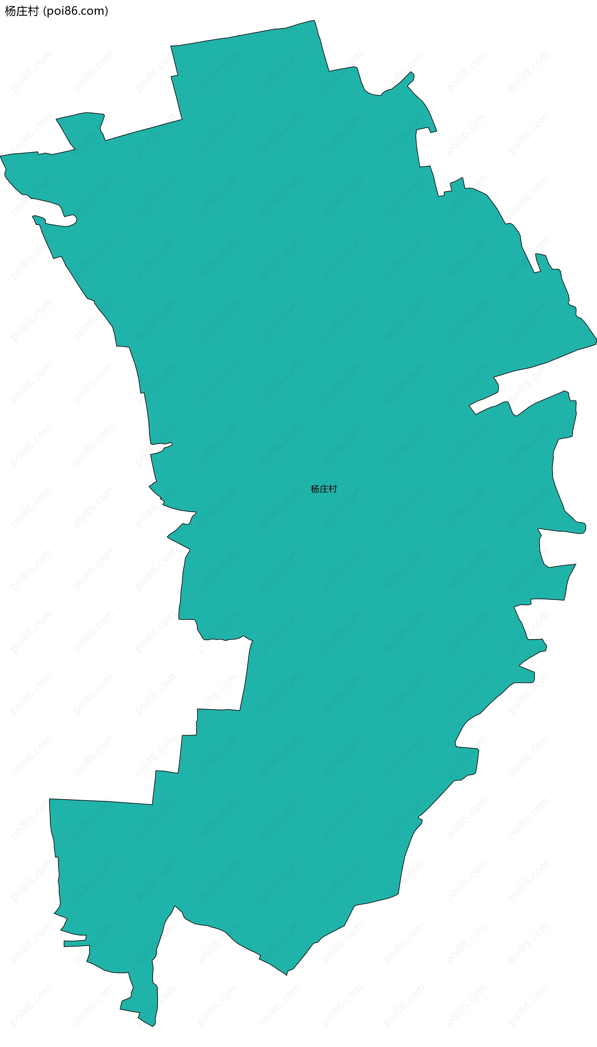 杨庄村边界地图