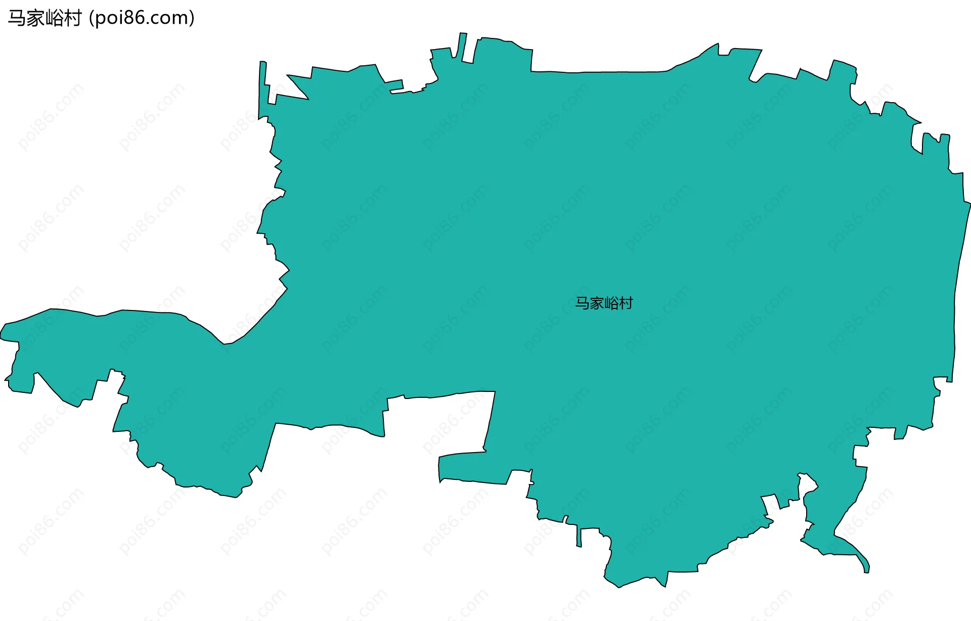 马家峪村边界地图