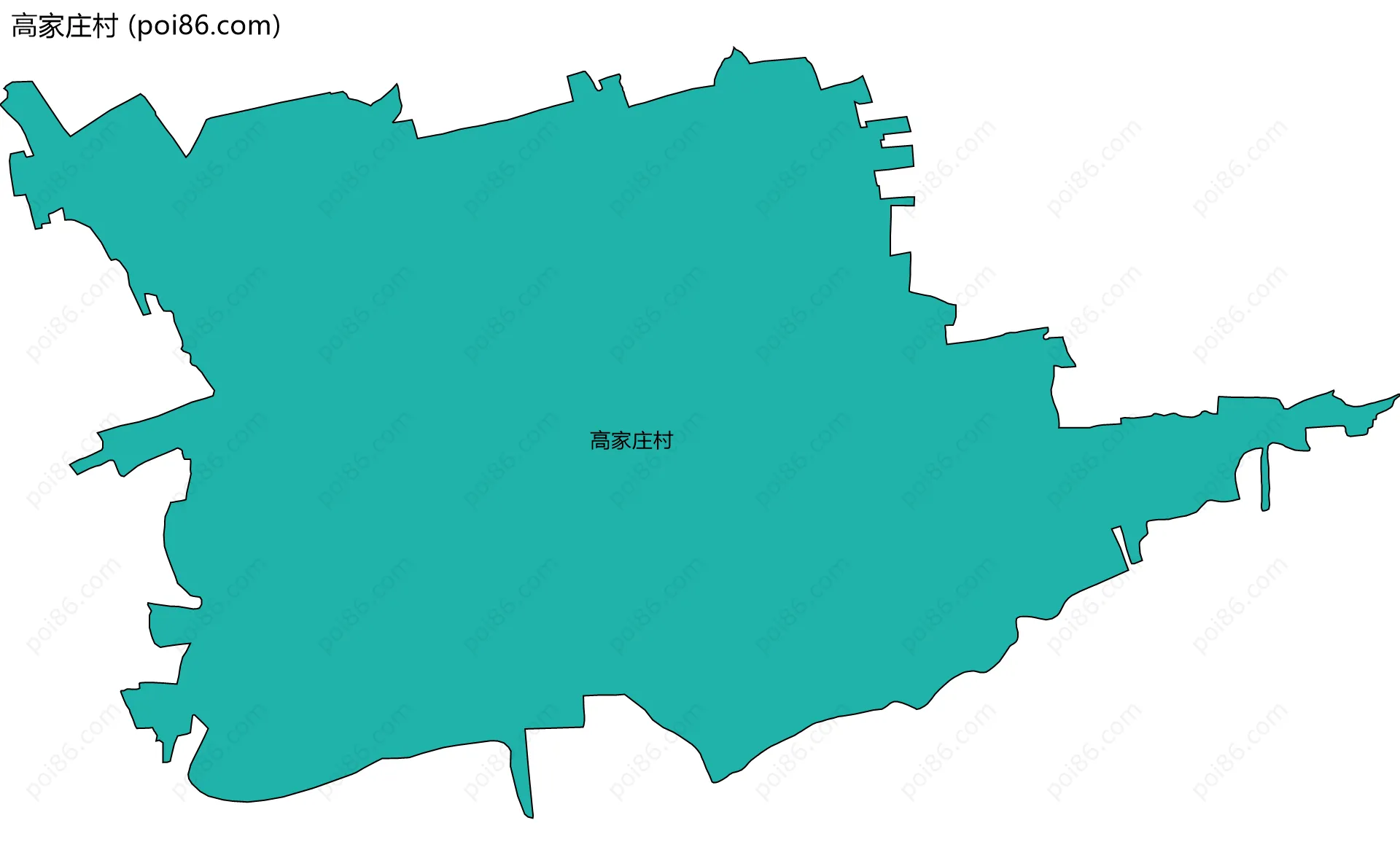 高家庄村边界地图