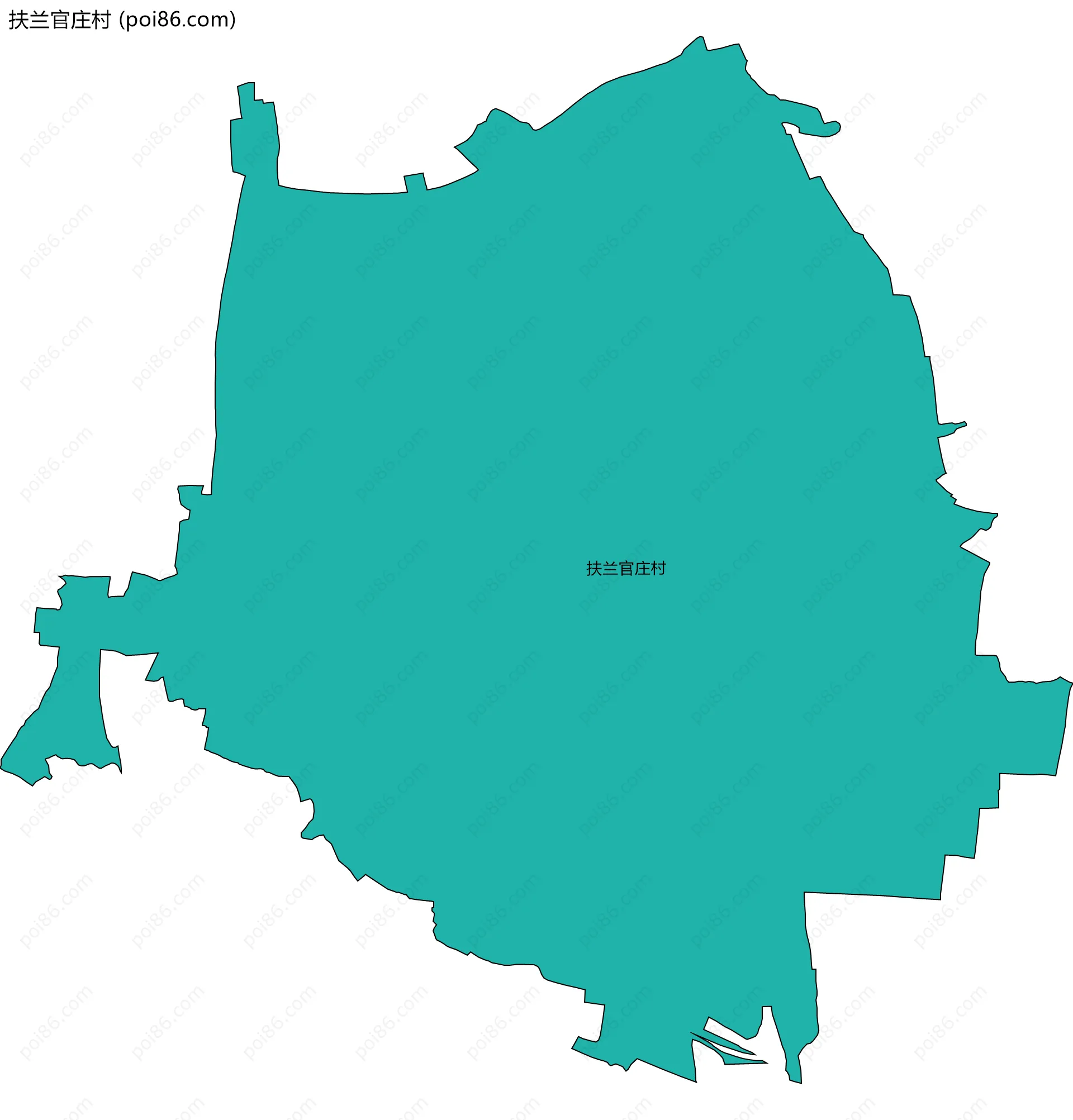 扶兰官庄村边界地图