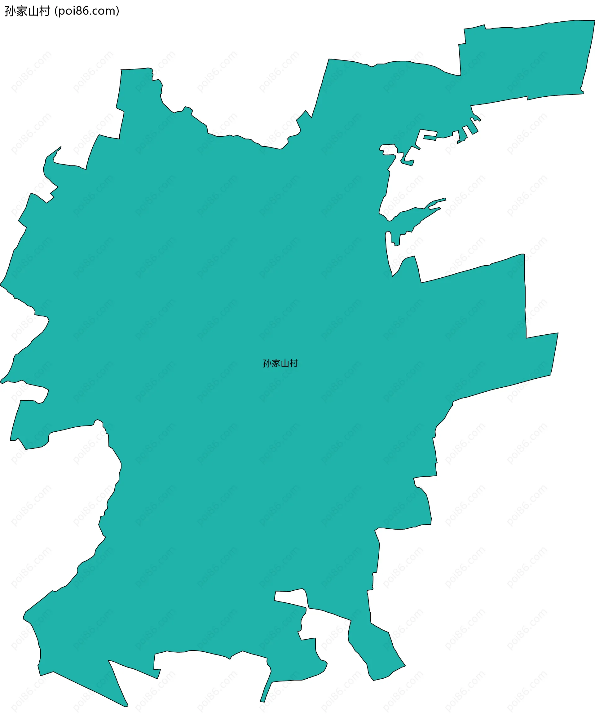 孙家山村边界地图