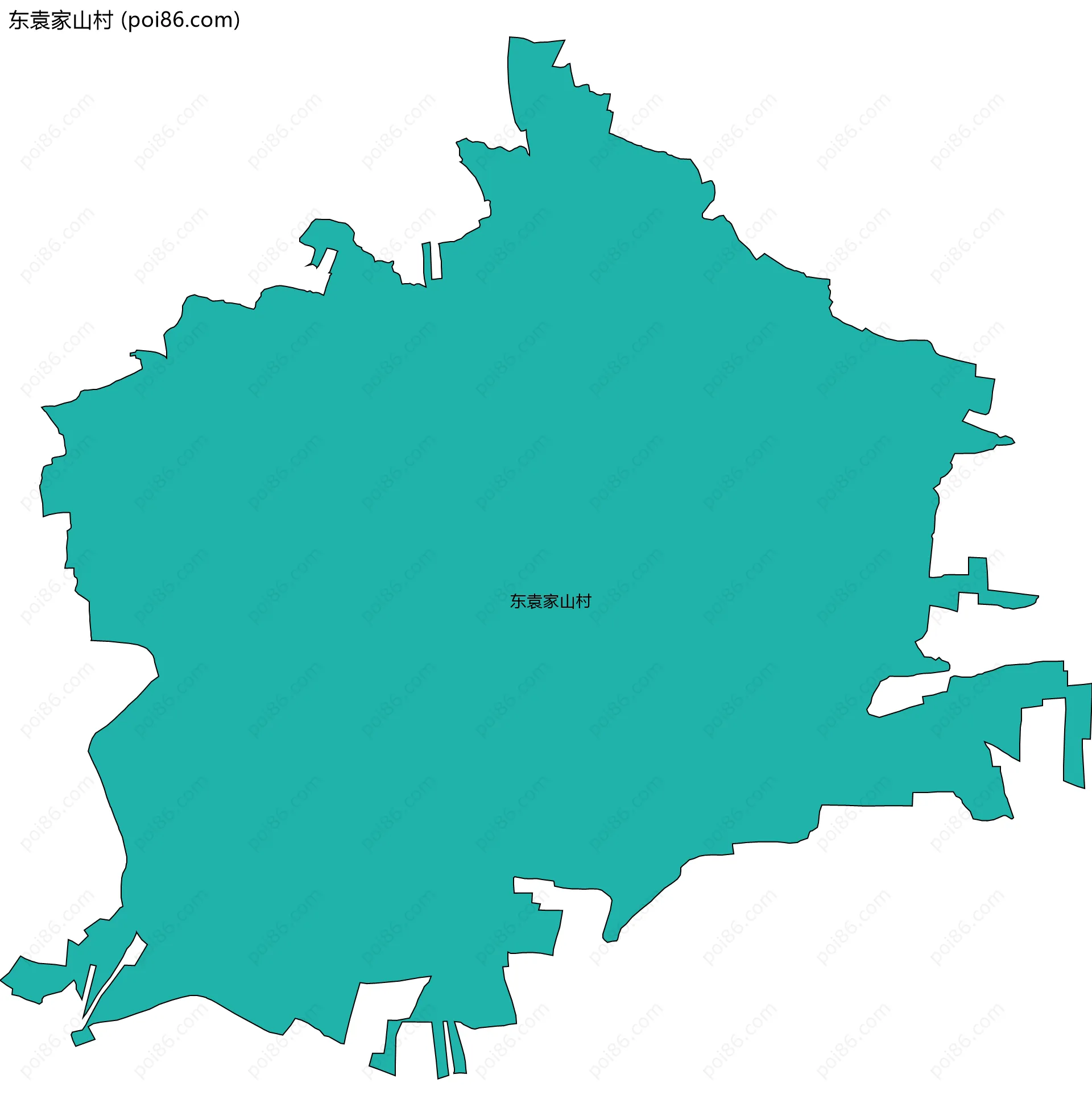 东袁家山村边界地图