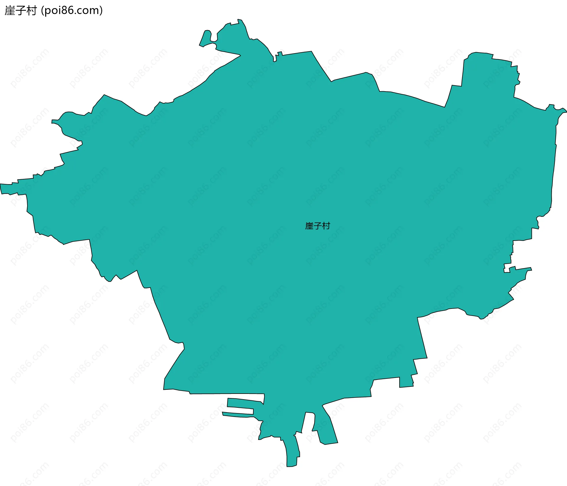 崖子村边界地图