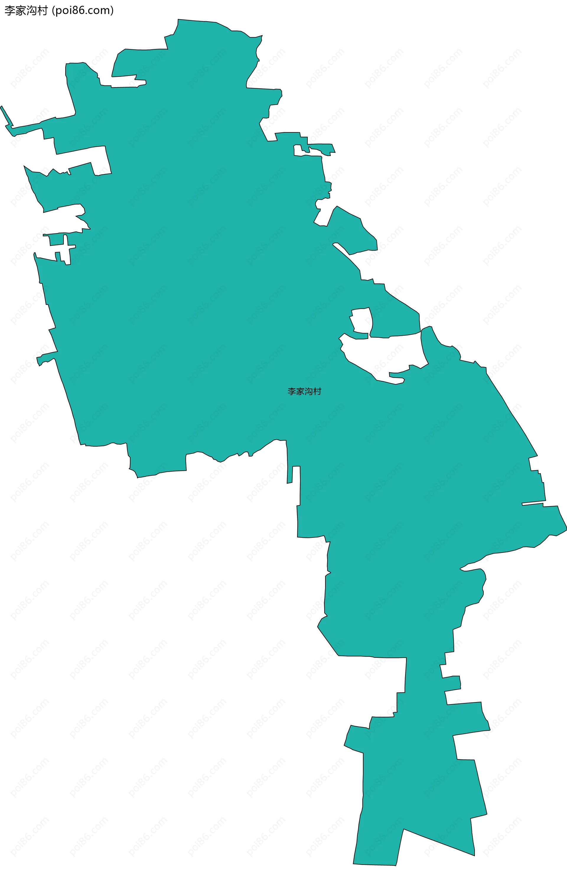 李家沟村边界地图