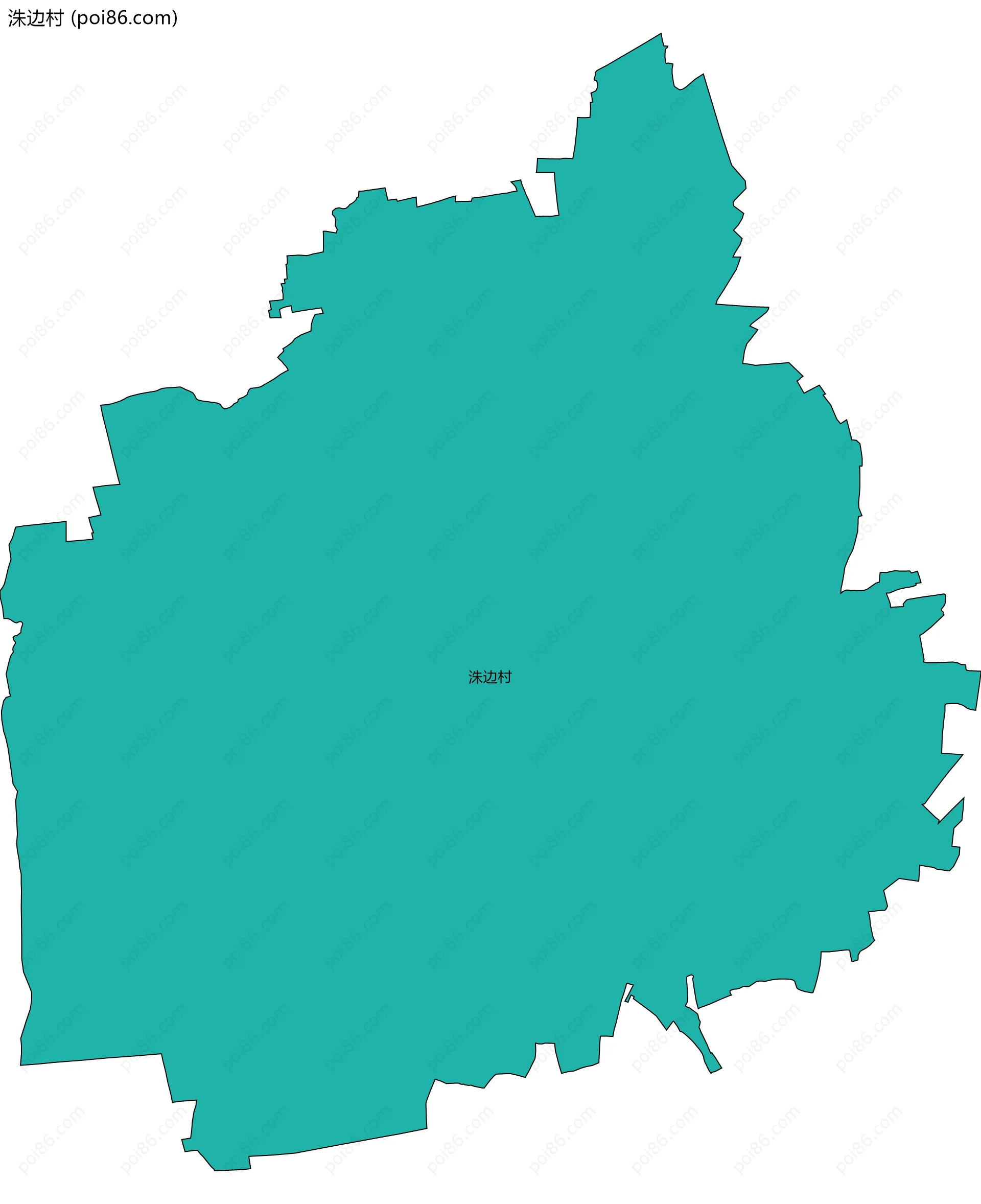 洙边村边界地图