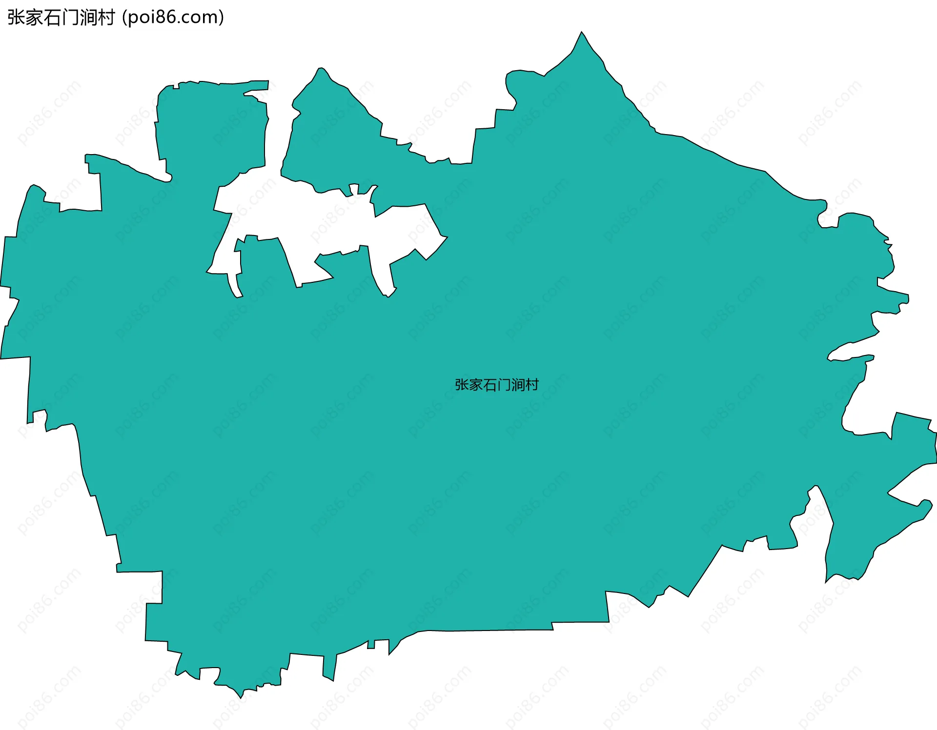 张家石门涧村边界地图
