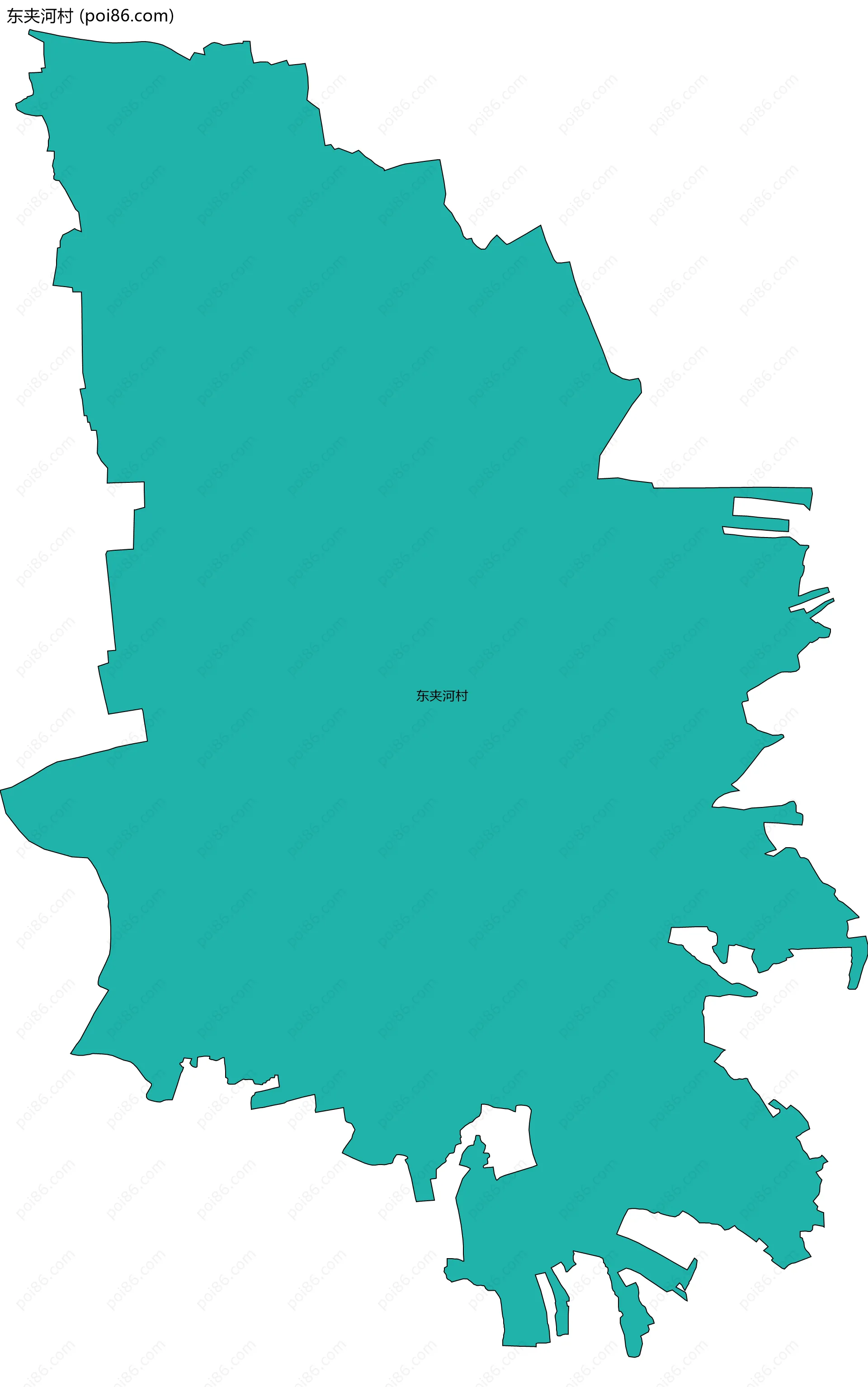 东夹河村边界地图