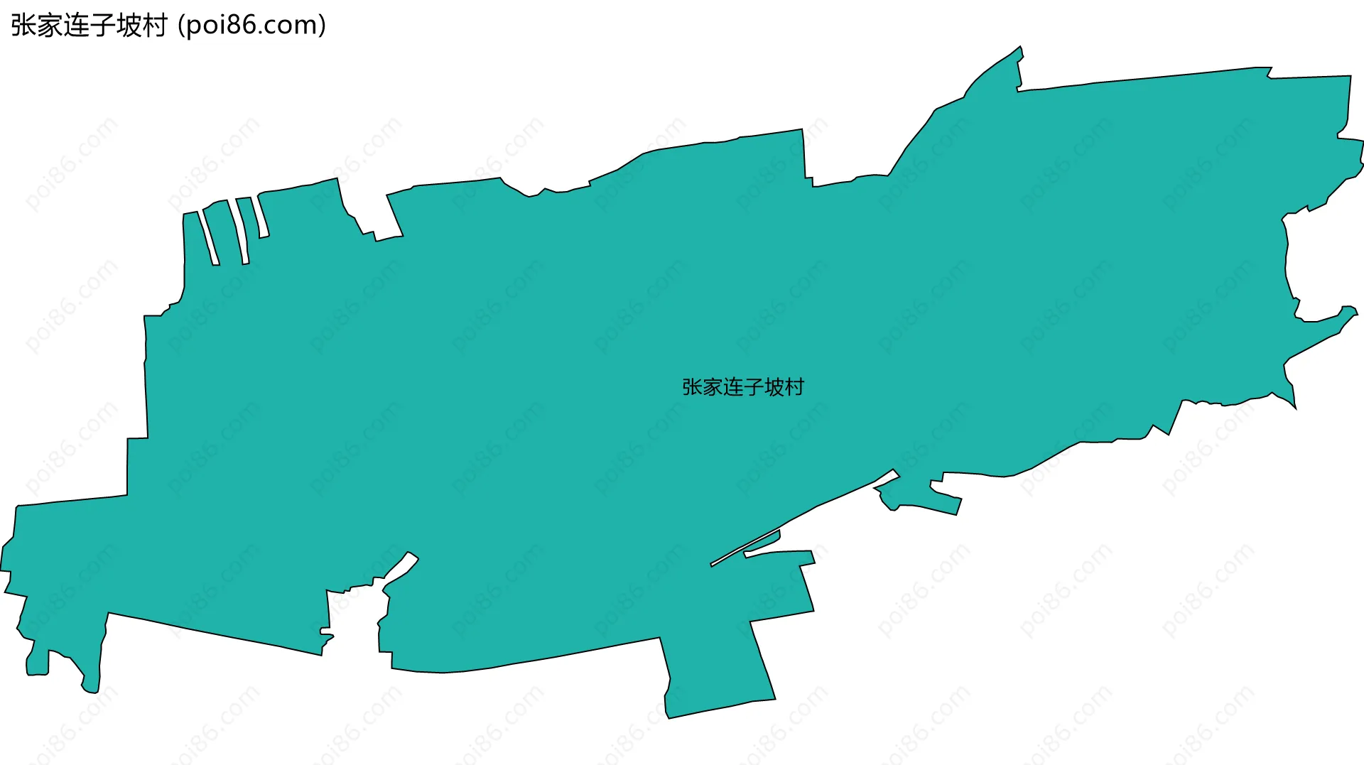 张家连子坡村边界地图