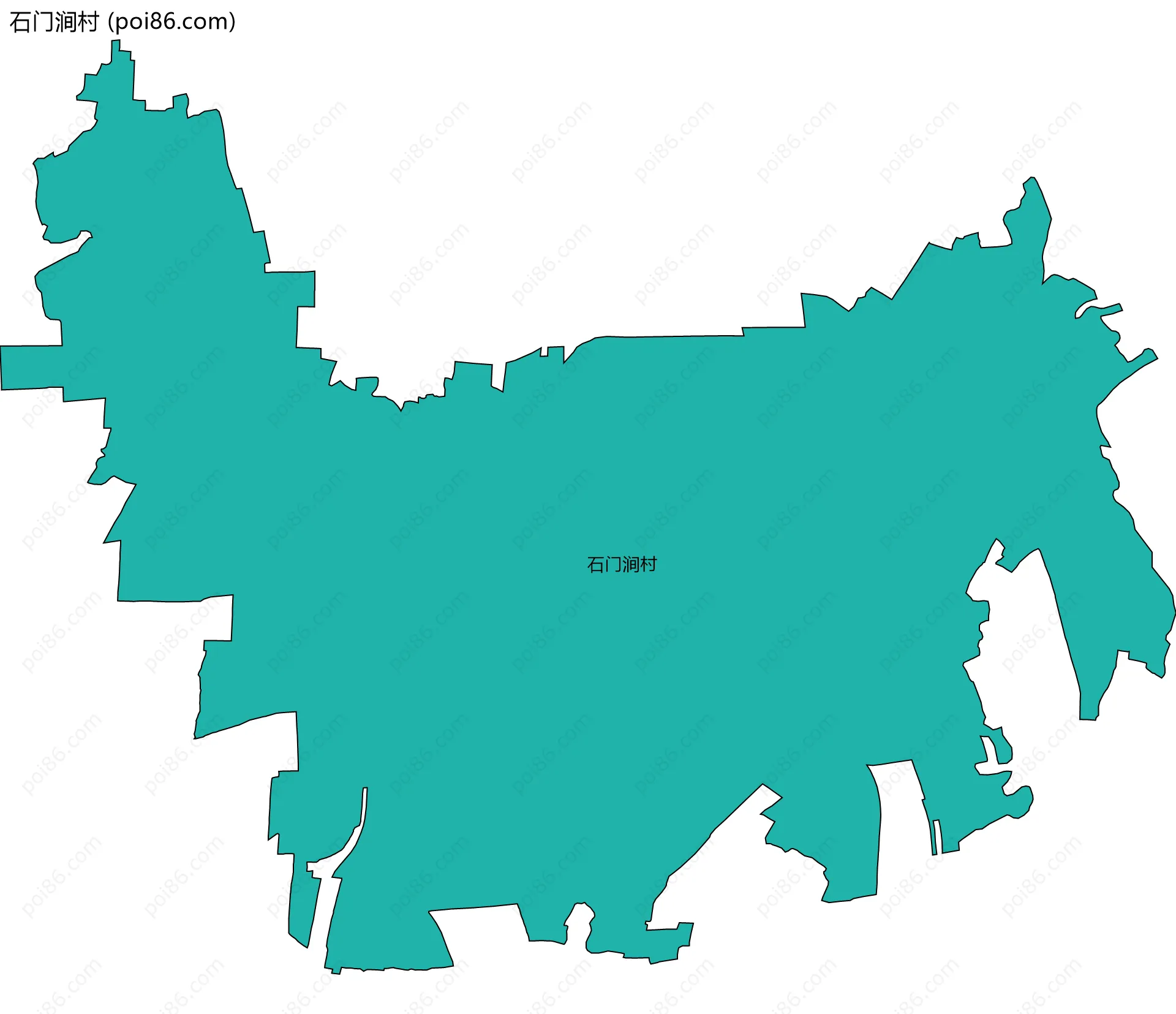 石门涧村边界地图