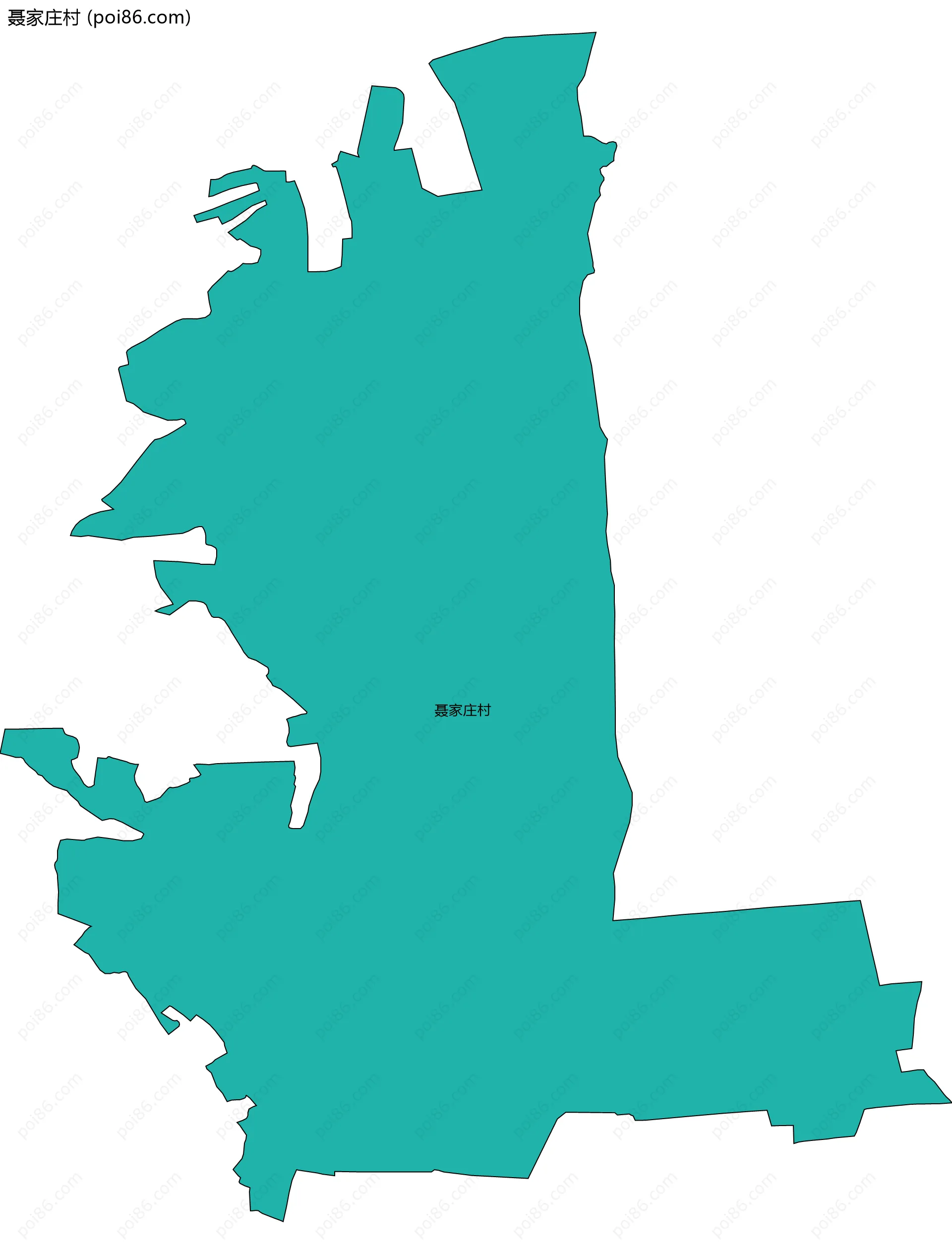 聂家庄村边界地图