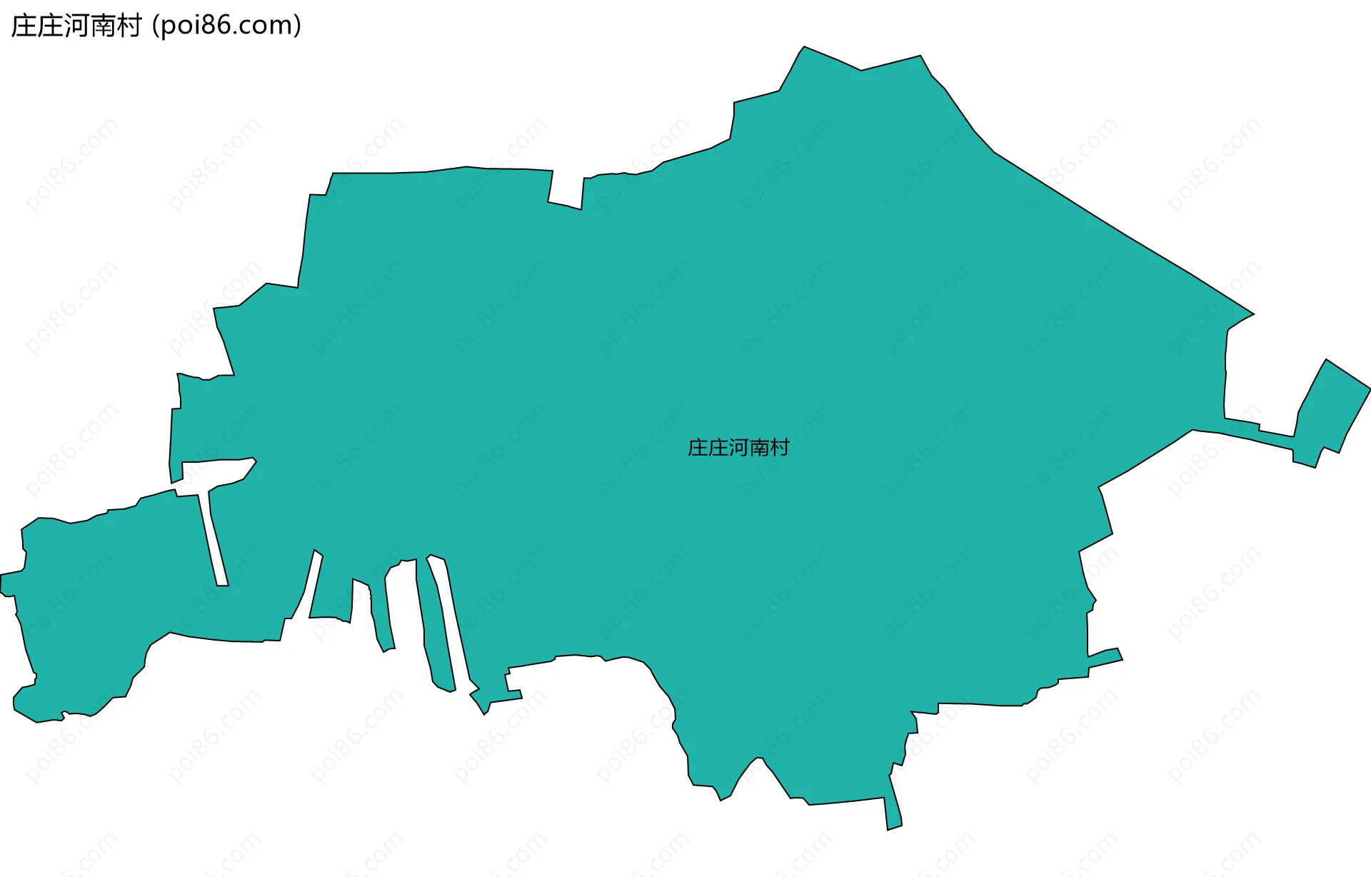 庄庄河南村边界地图