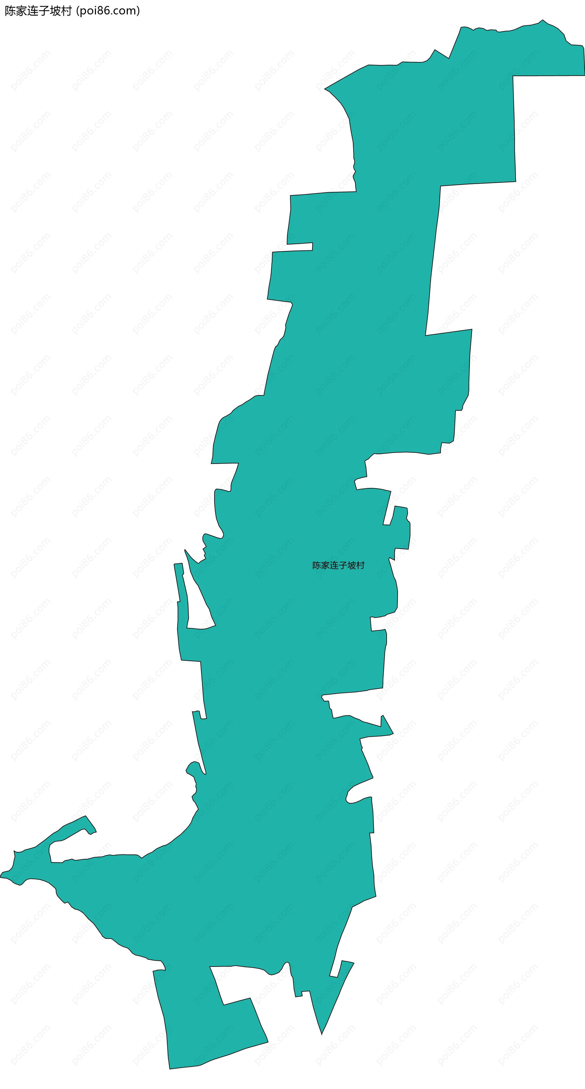 陈家连子坡村边界地图