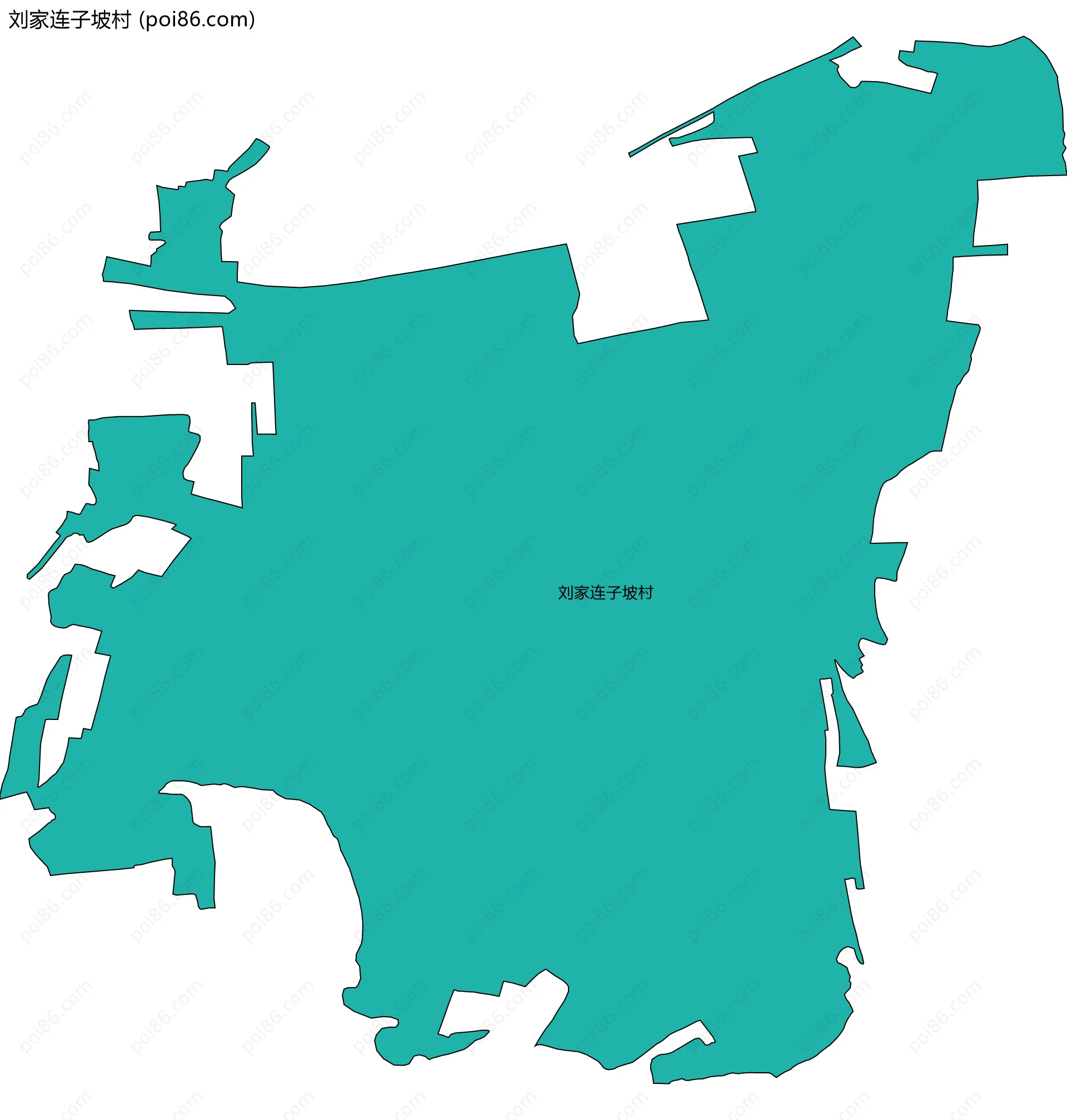 刘家连子坡村边界地图