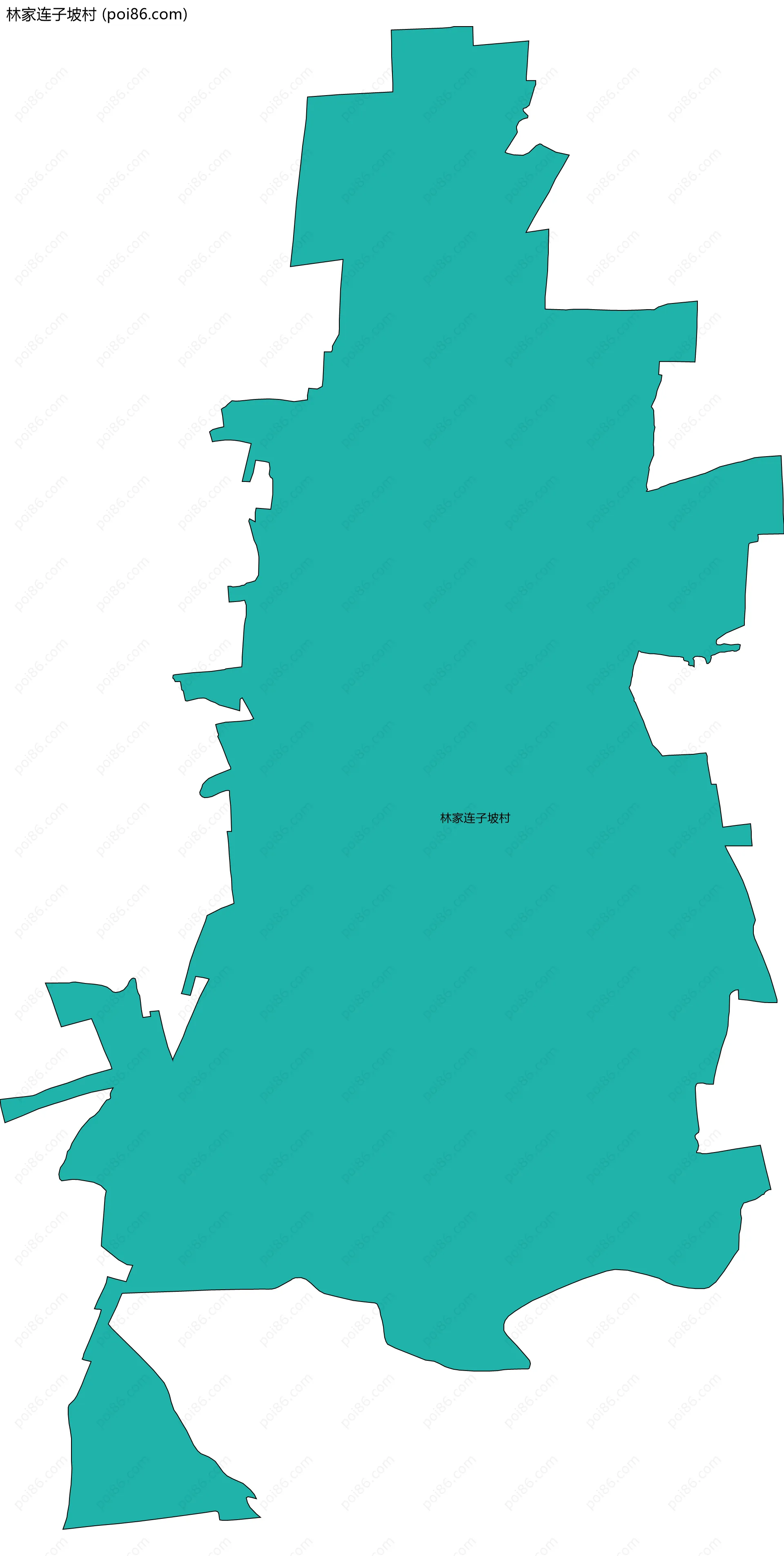 林家连子坡村边界地图