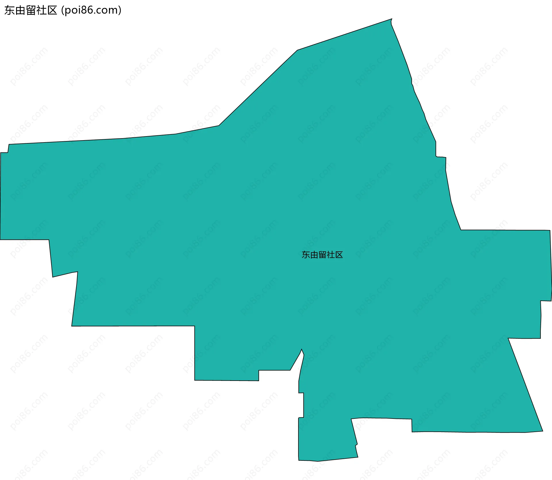 东由留社区边界地图
