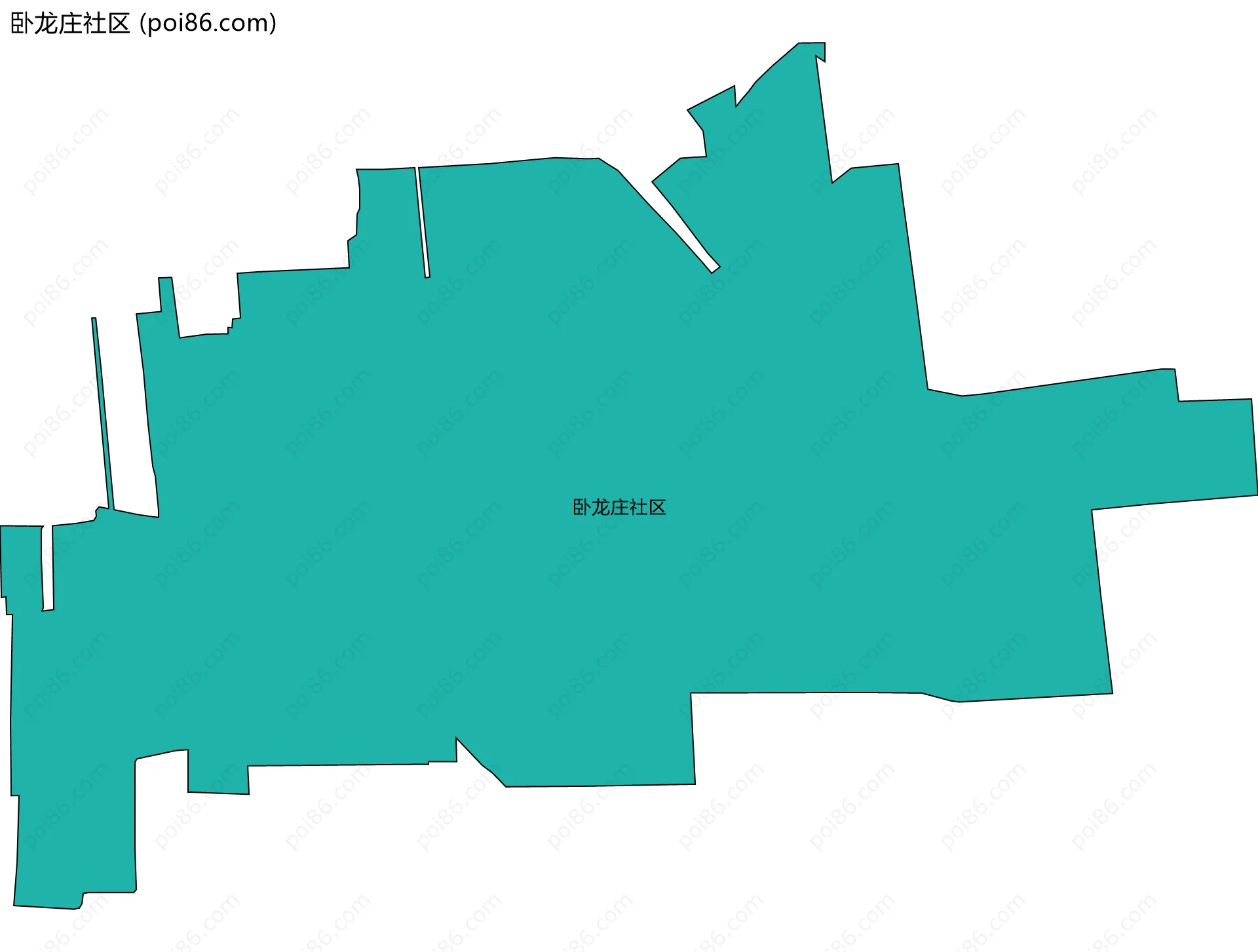 卧龙庄社区边界地图