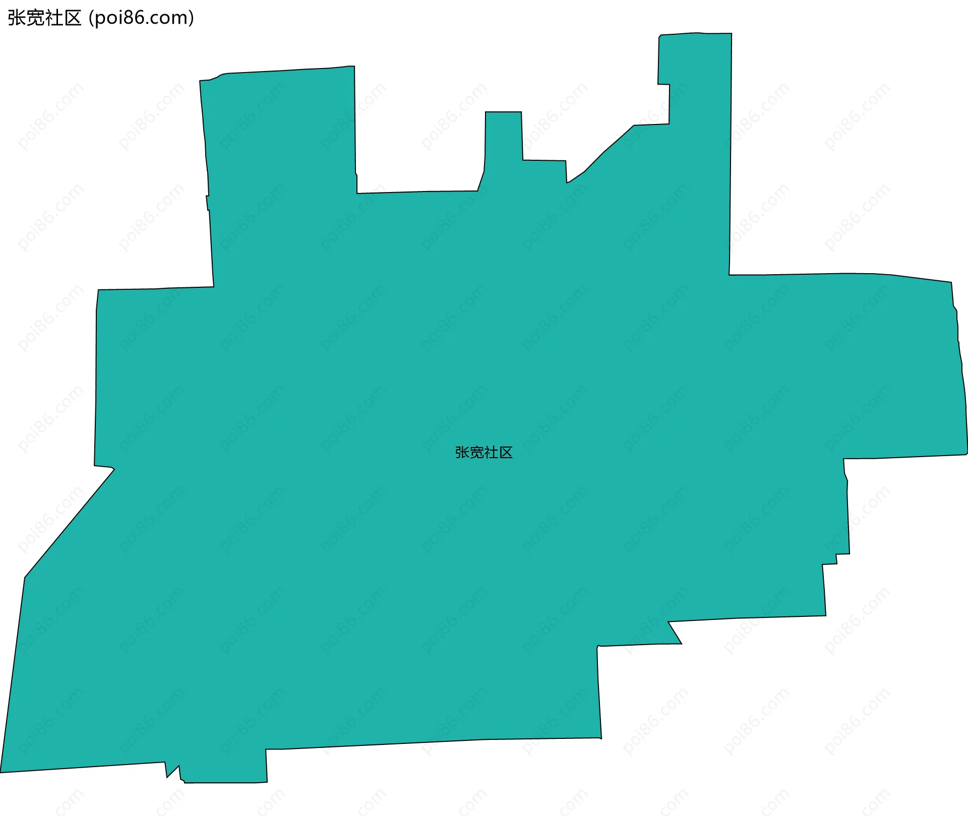 张宽社区边界地图
