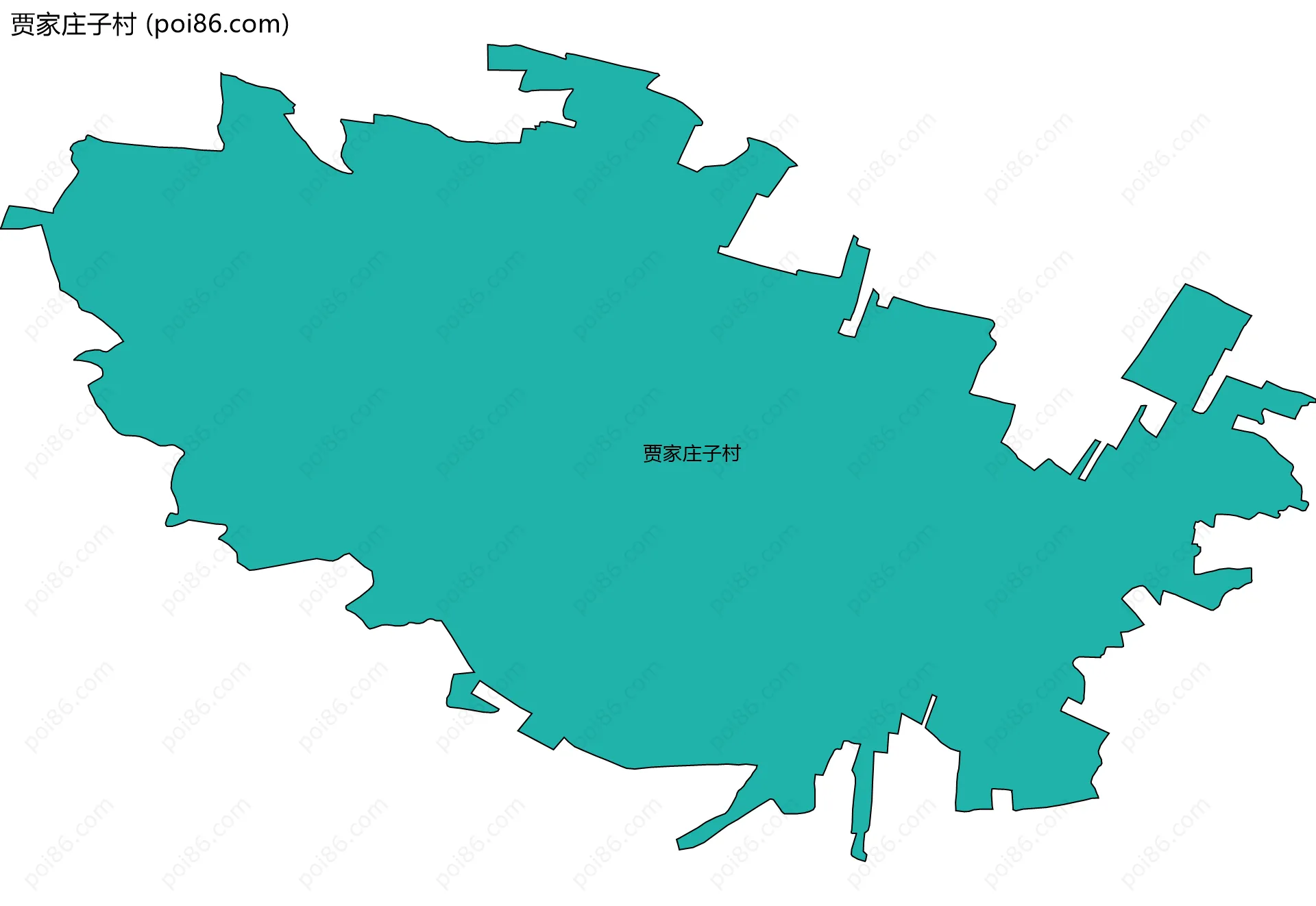 贾家庄子村边界地图