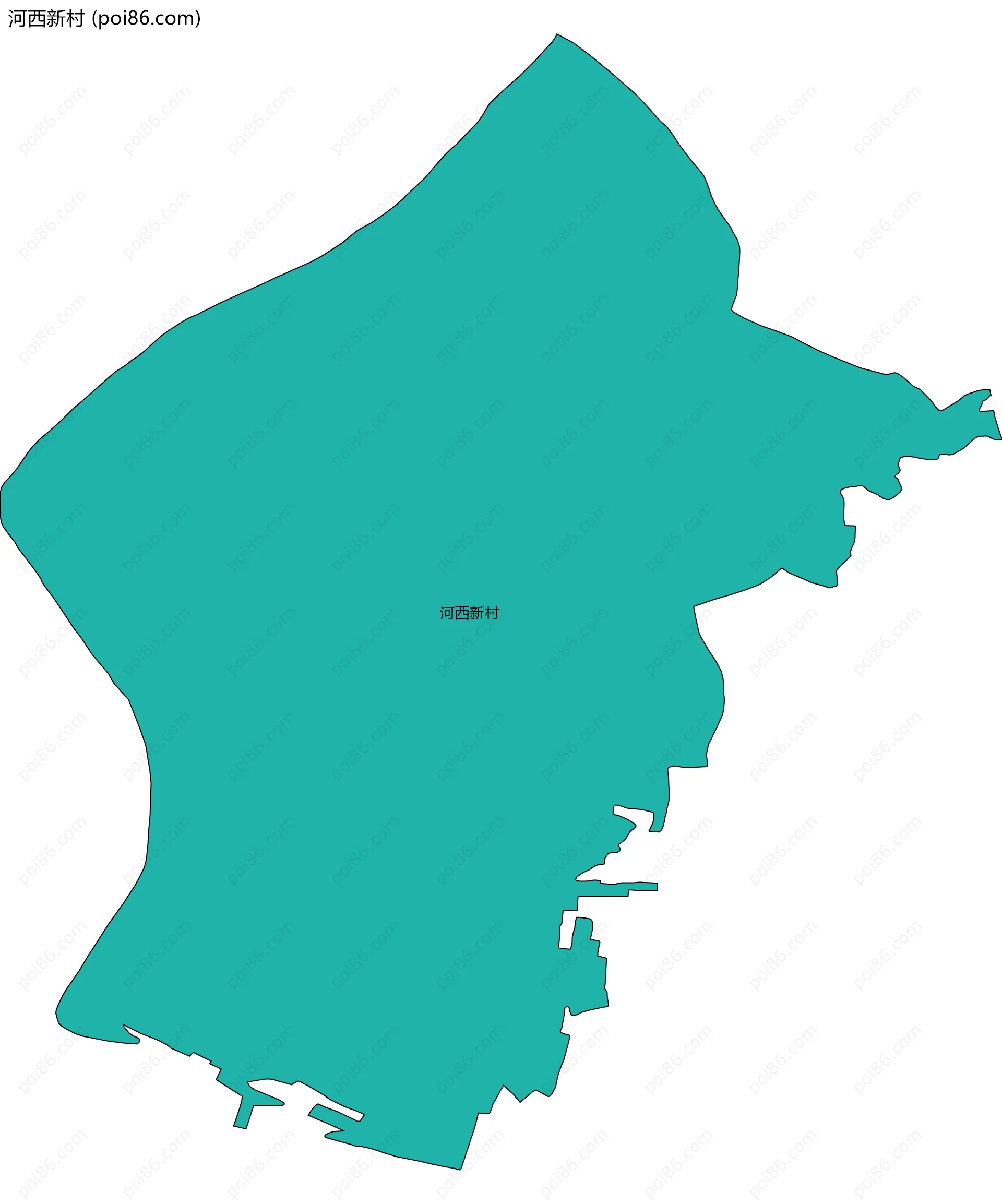 河西新村边界地图