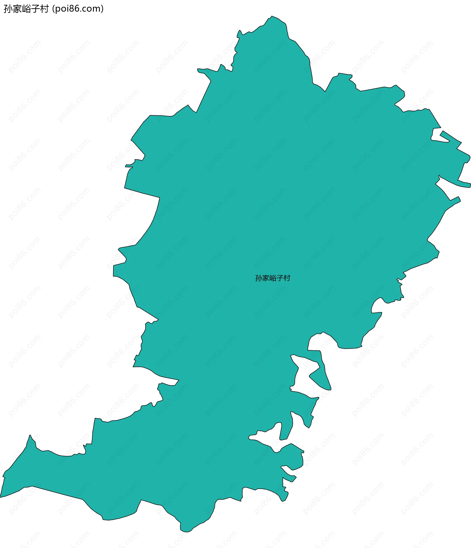 孙家峪子村边界地图