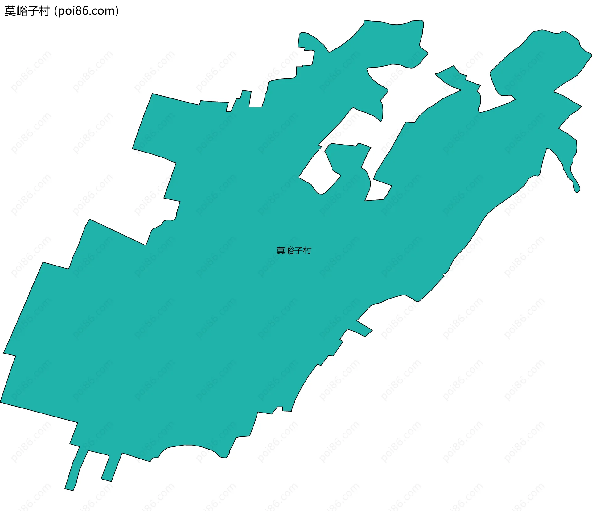 莫峪子村边界地图