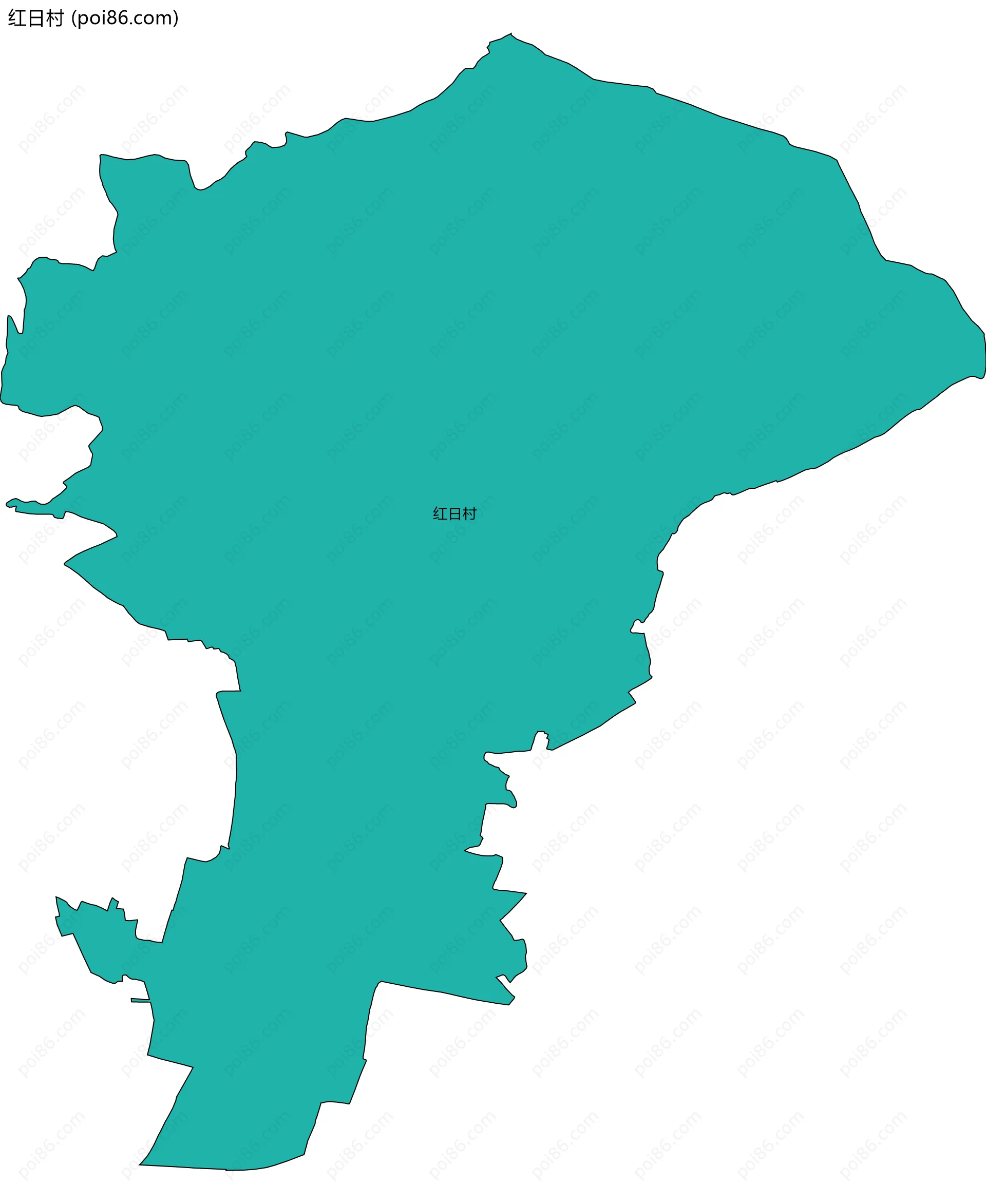 红日村边界地图