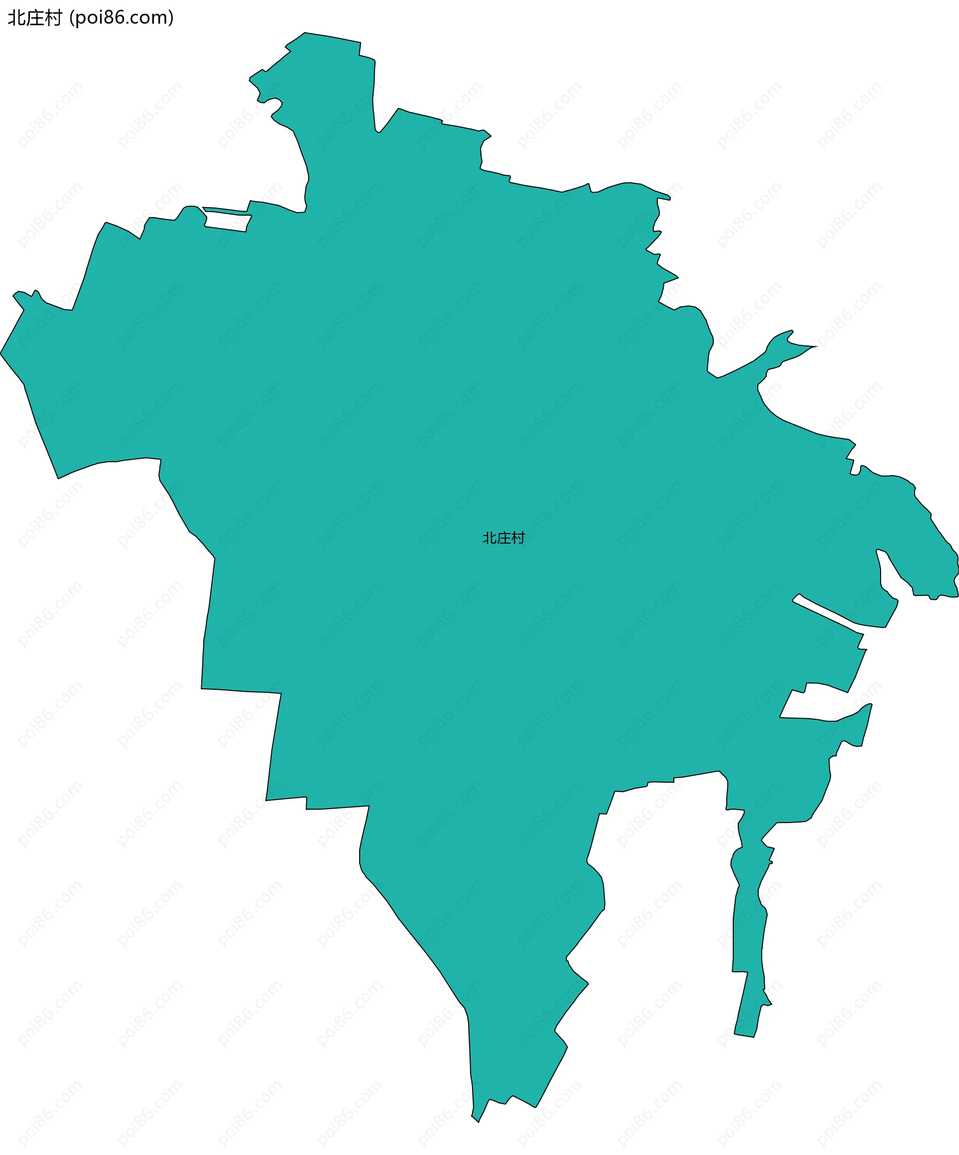 北庄村边界地图