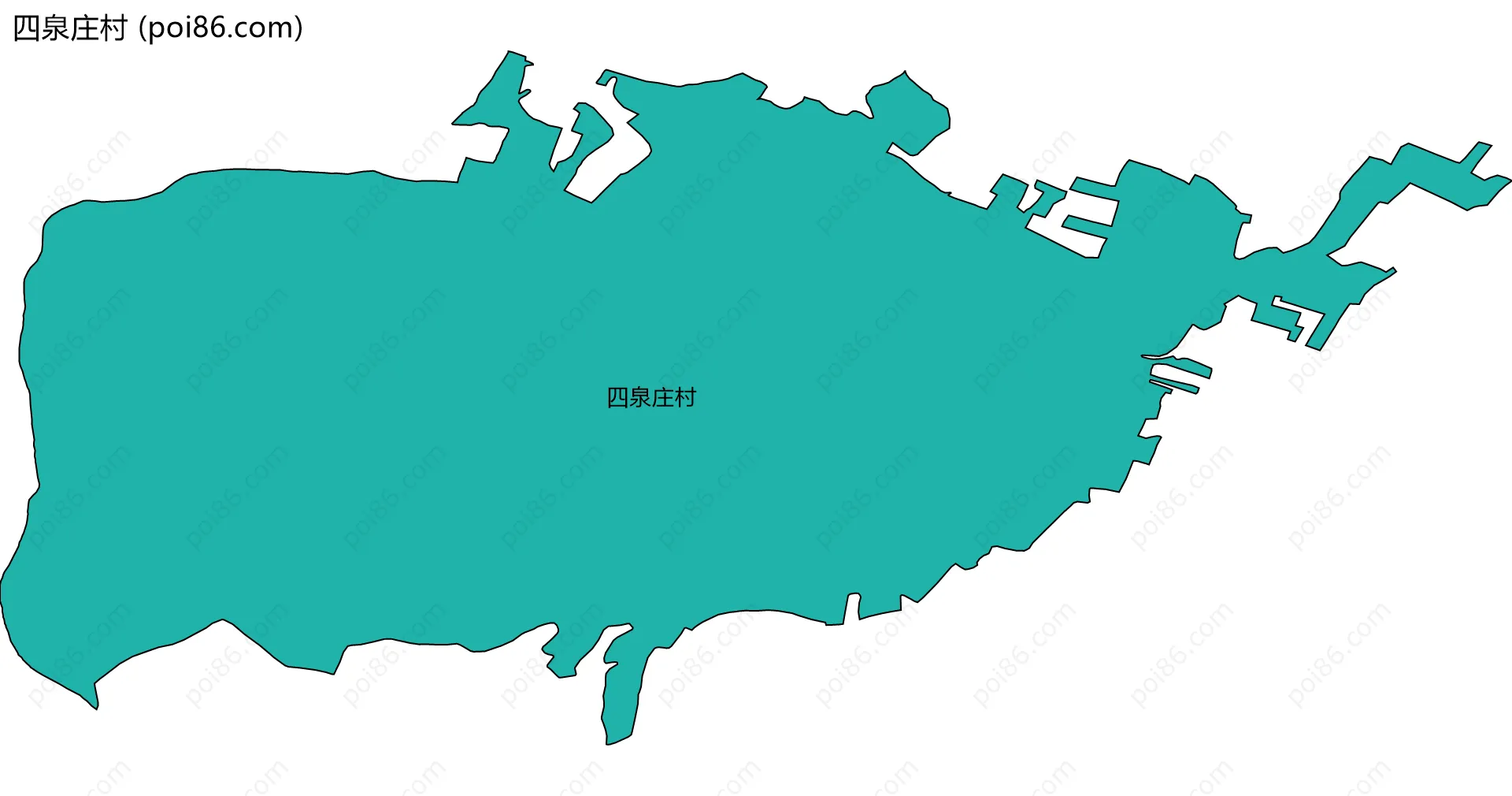 四泉庄村边界地图