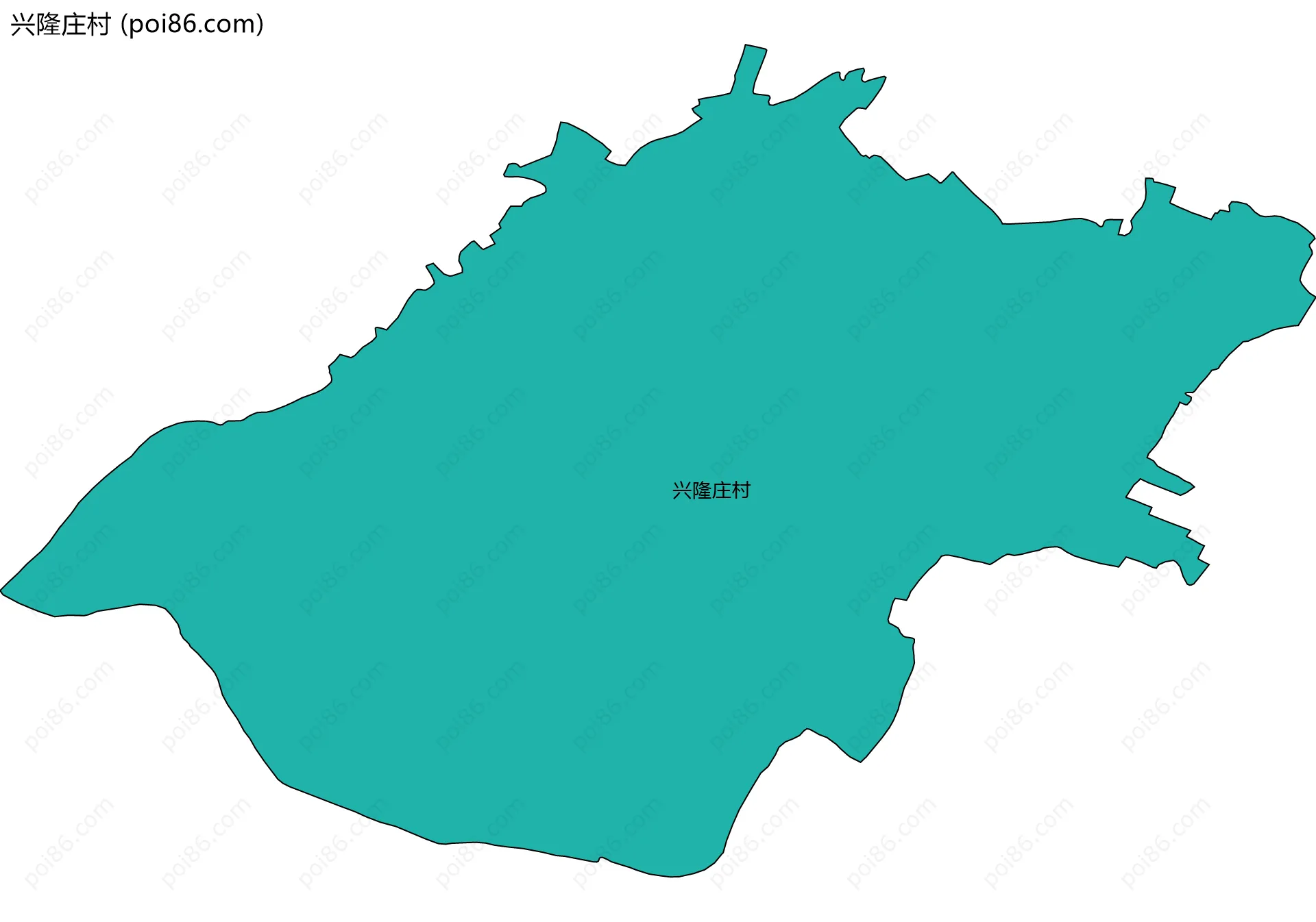 兴隆庄村边界地图