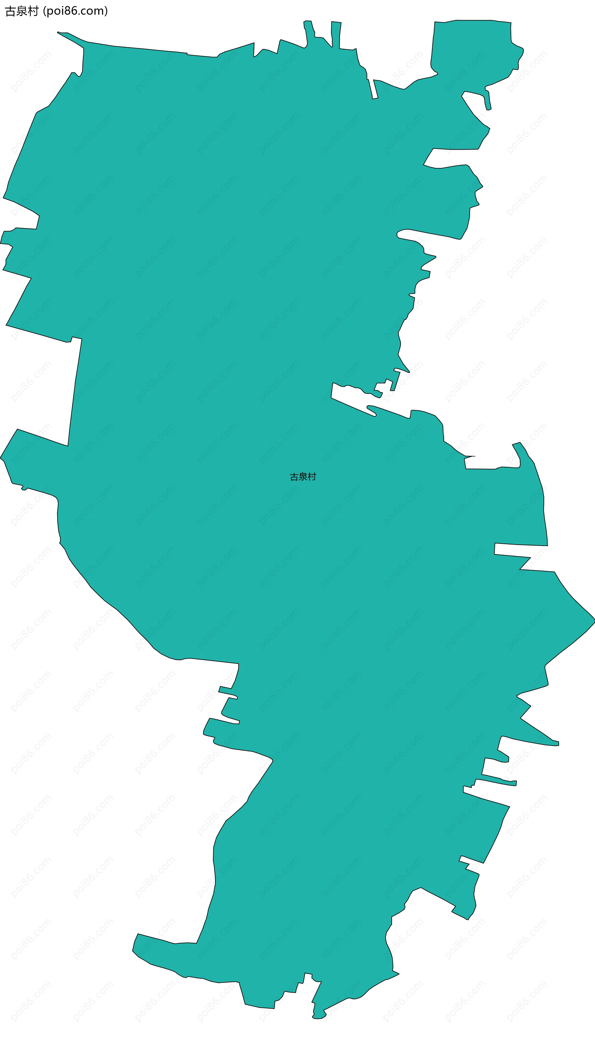 古泉村边界地图