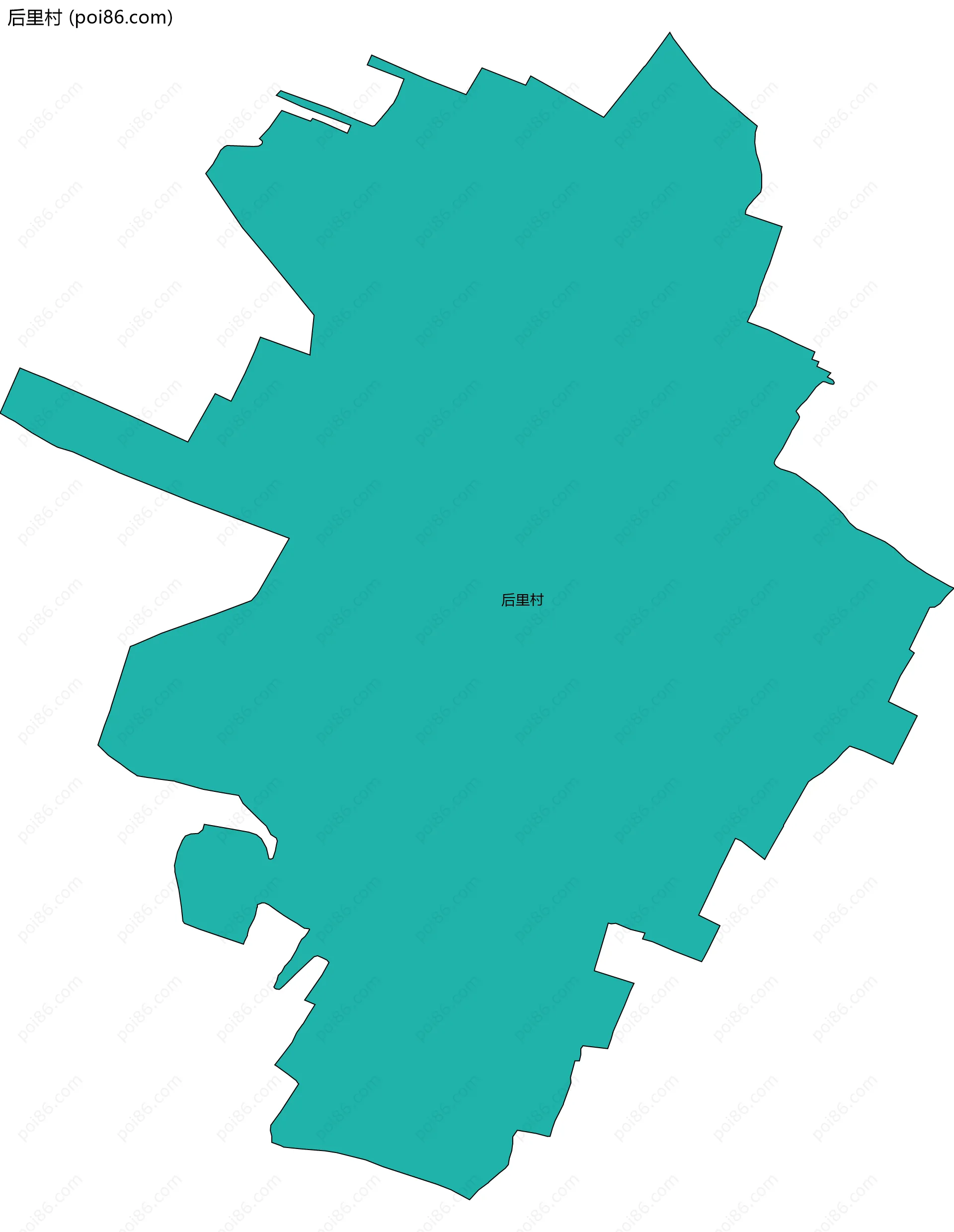 后里村边界地图
