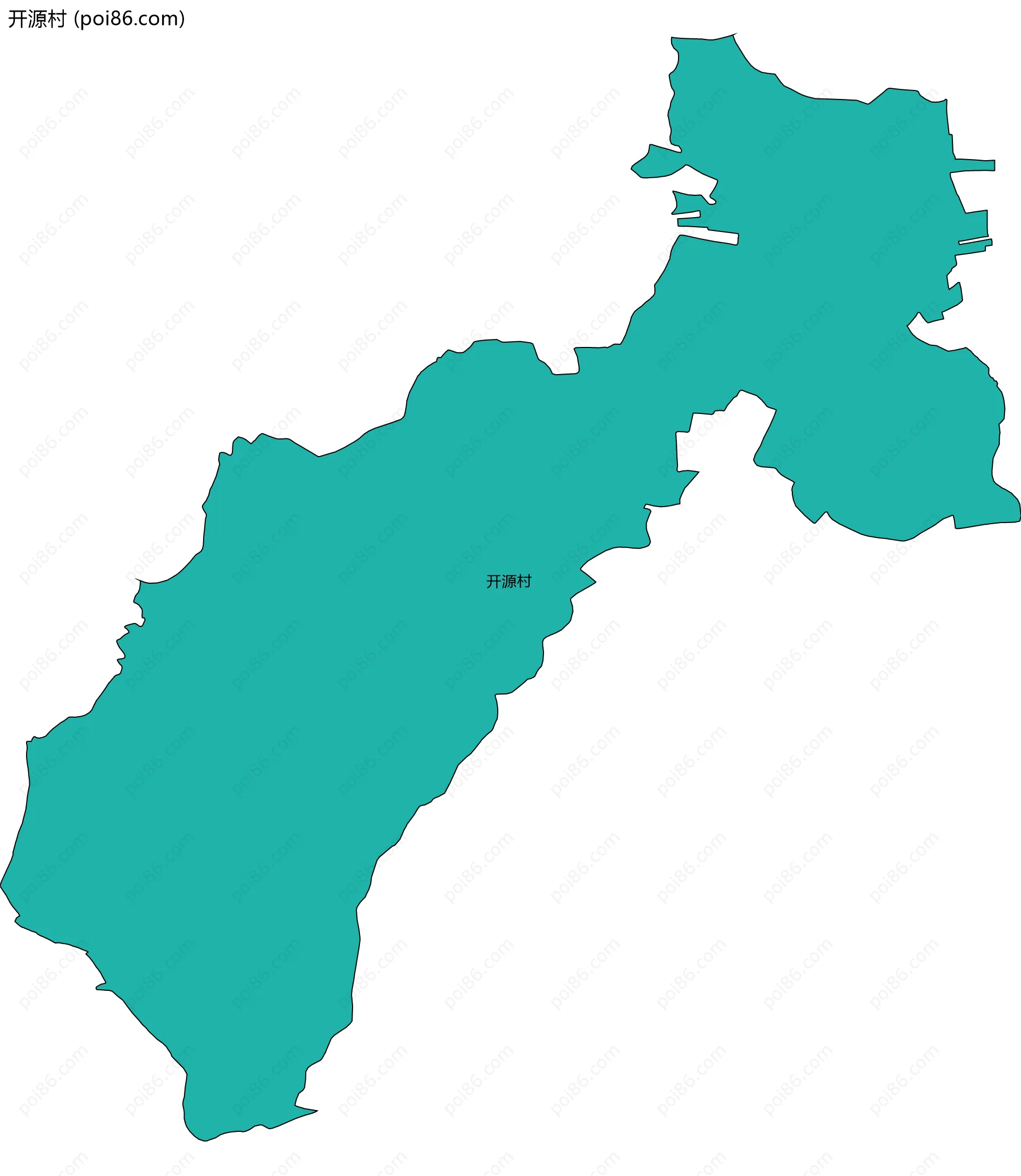 开源村边界地图