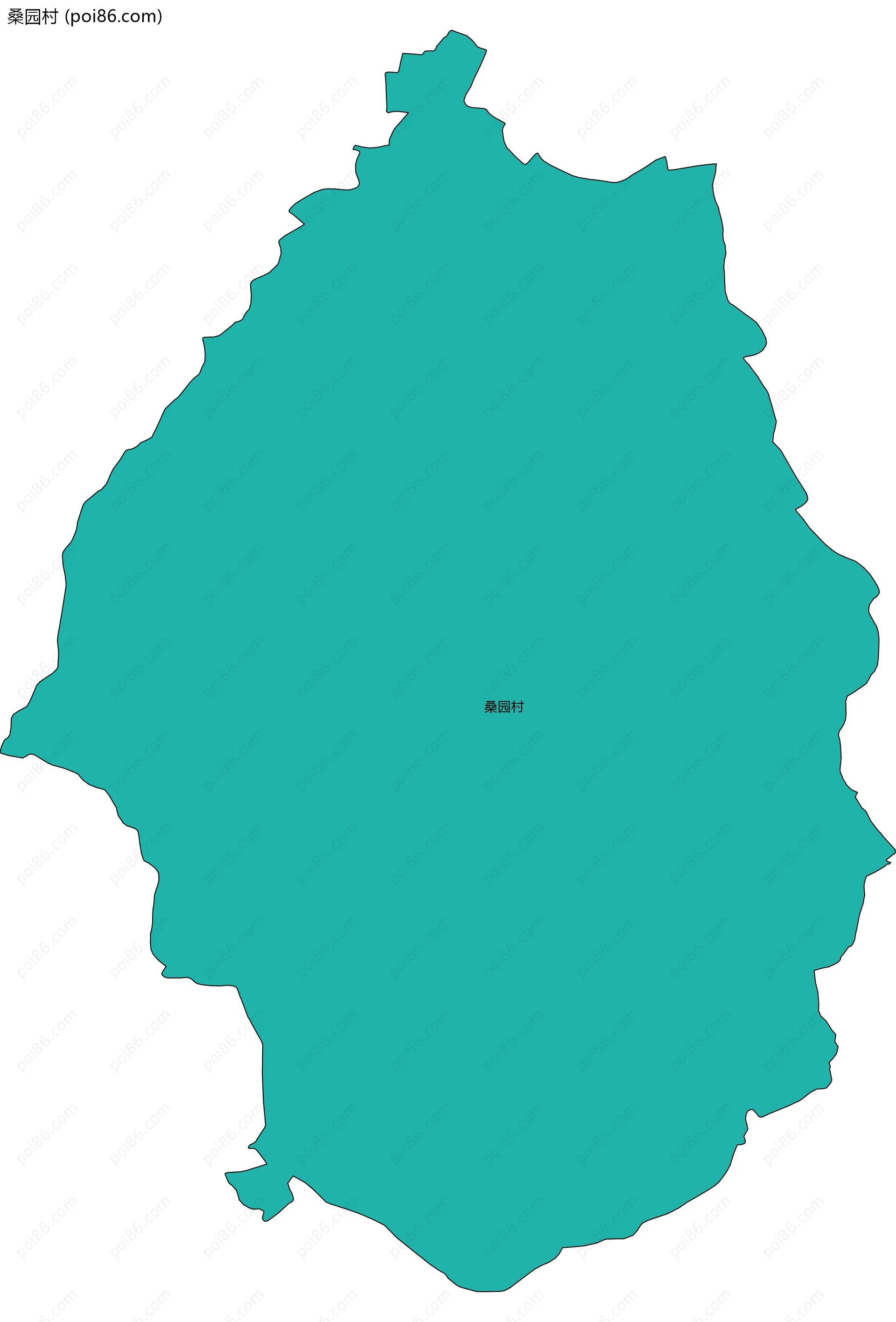 桑园村边界地图