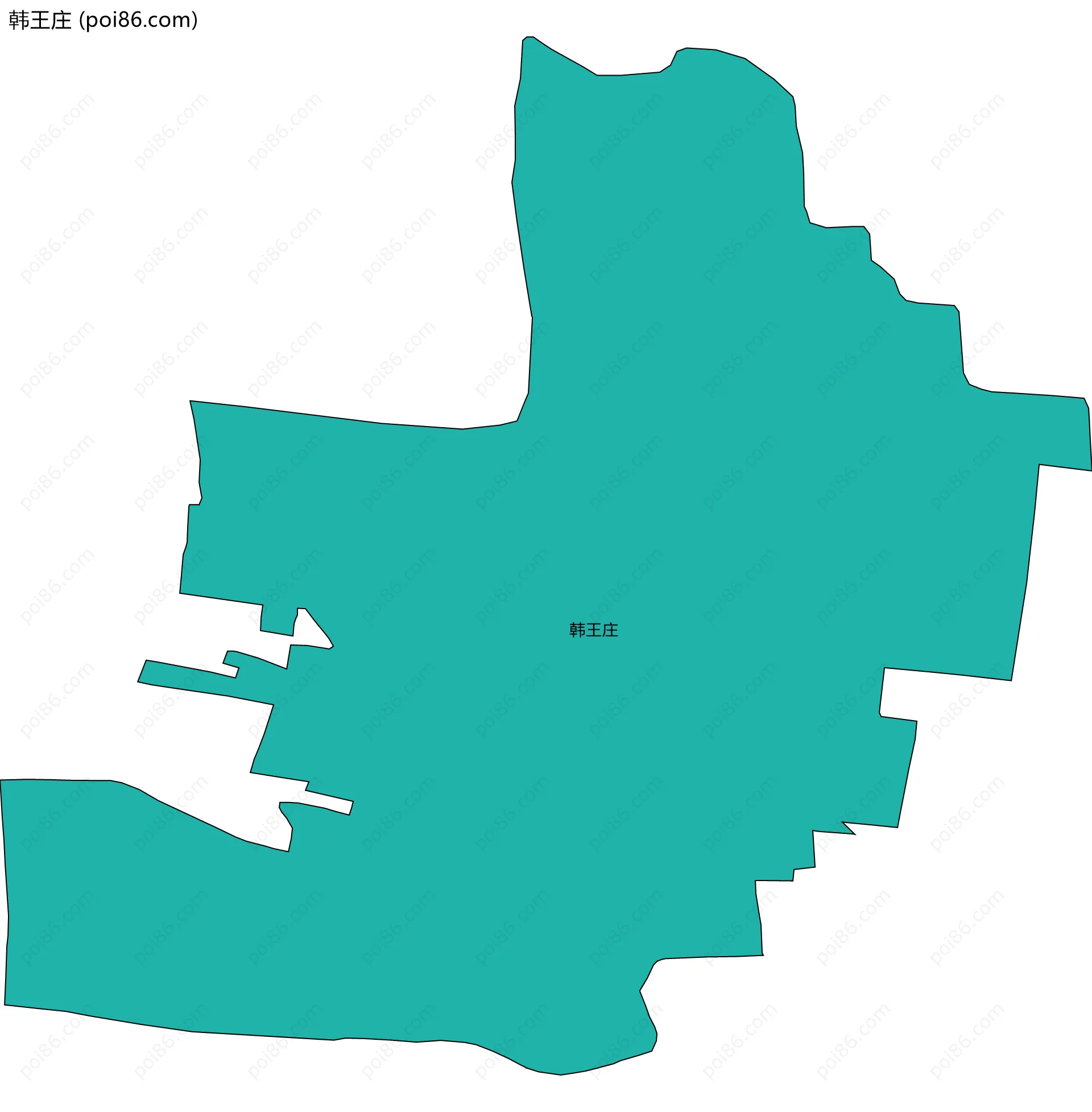 韩王庄边界地图