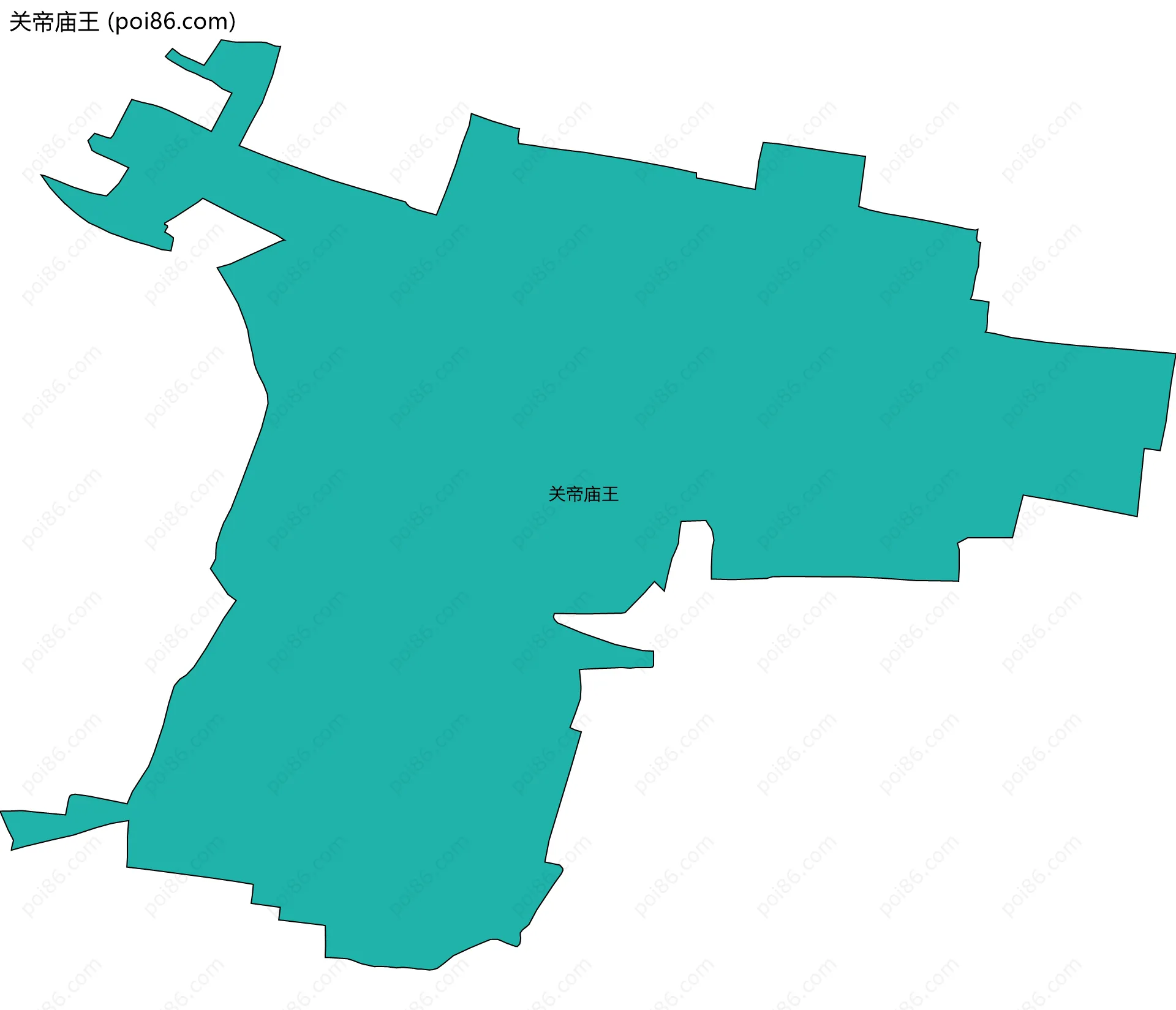 关帝庙王边界地图