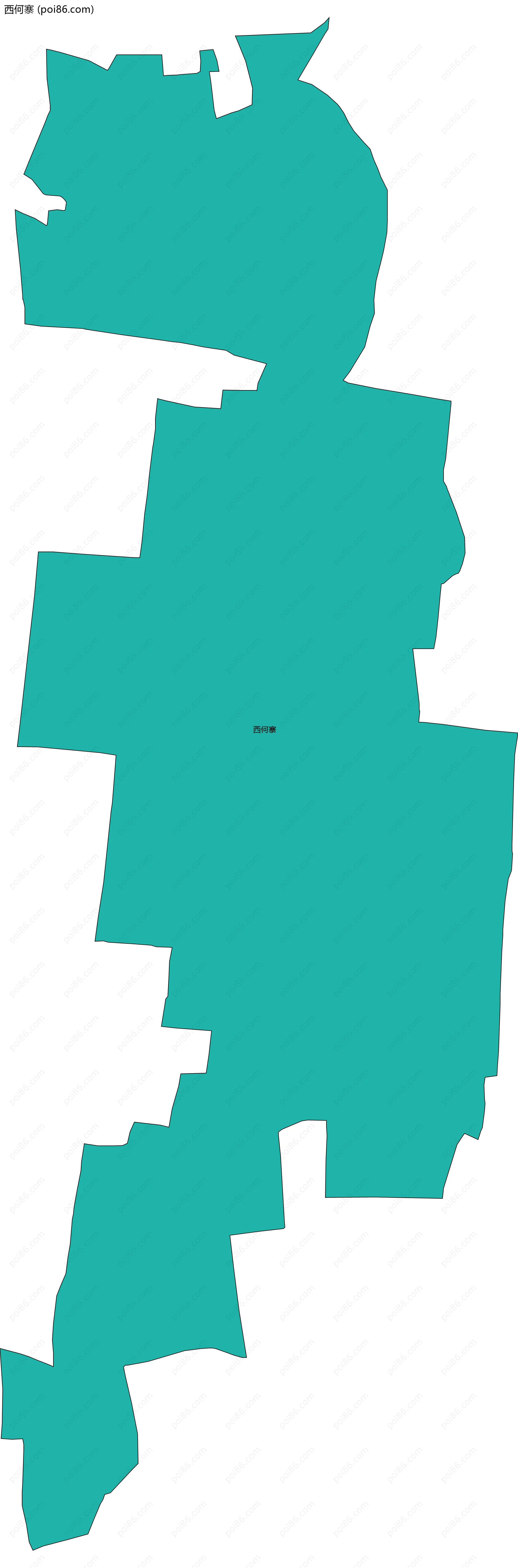 西何寨边界地图