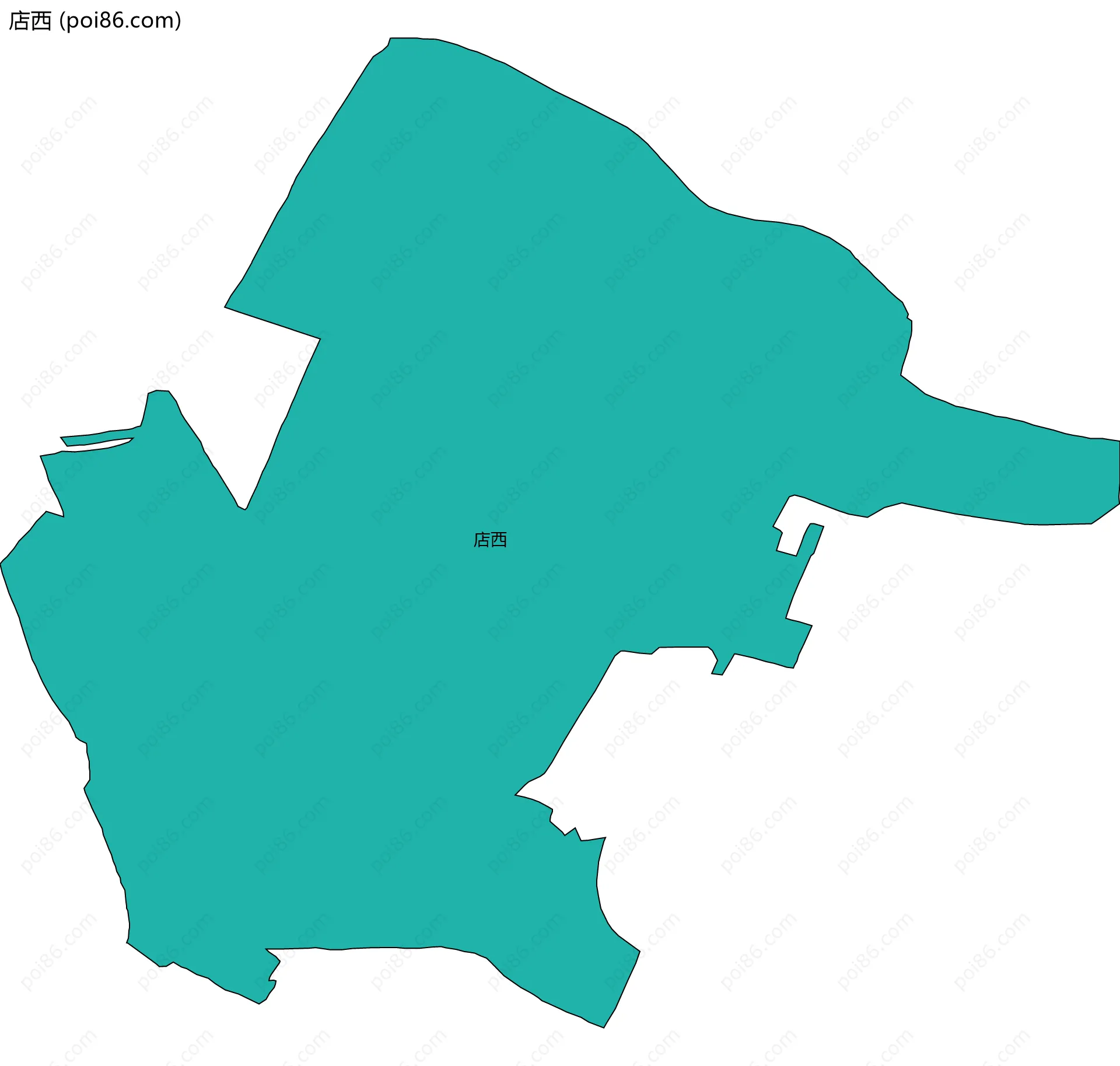 店西边界地图