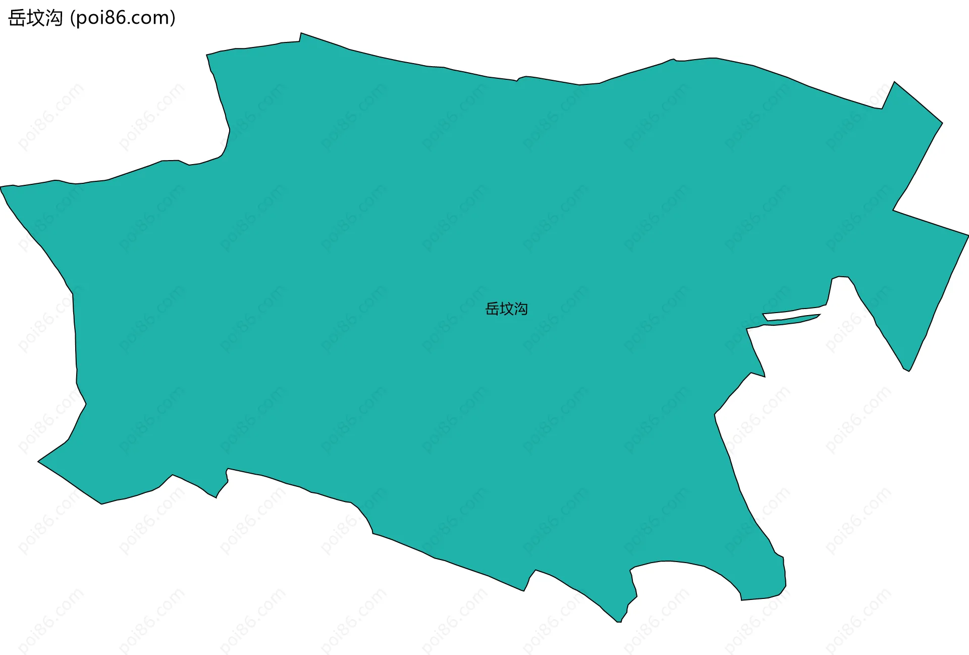 岳坟沟边界地图