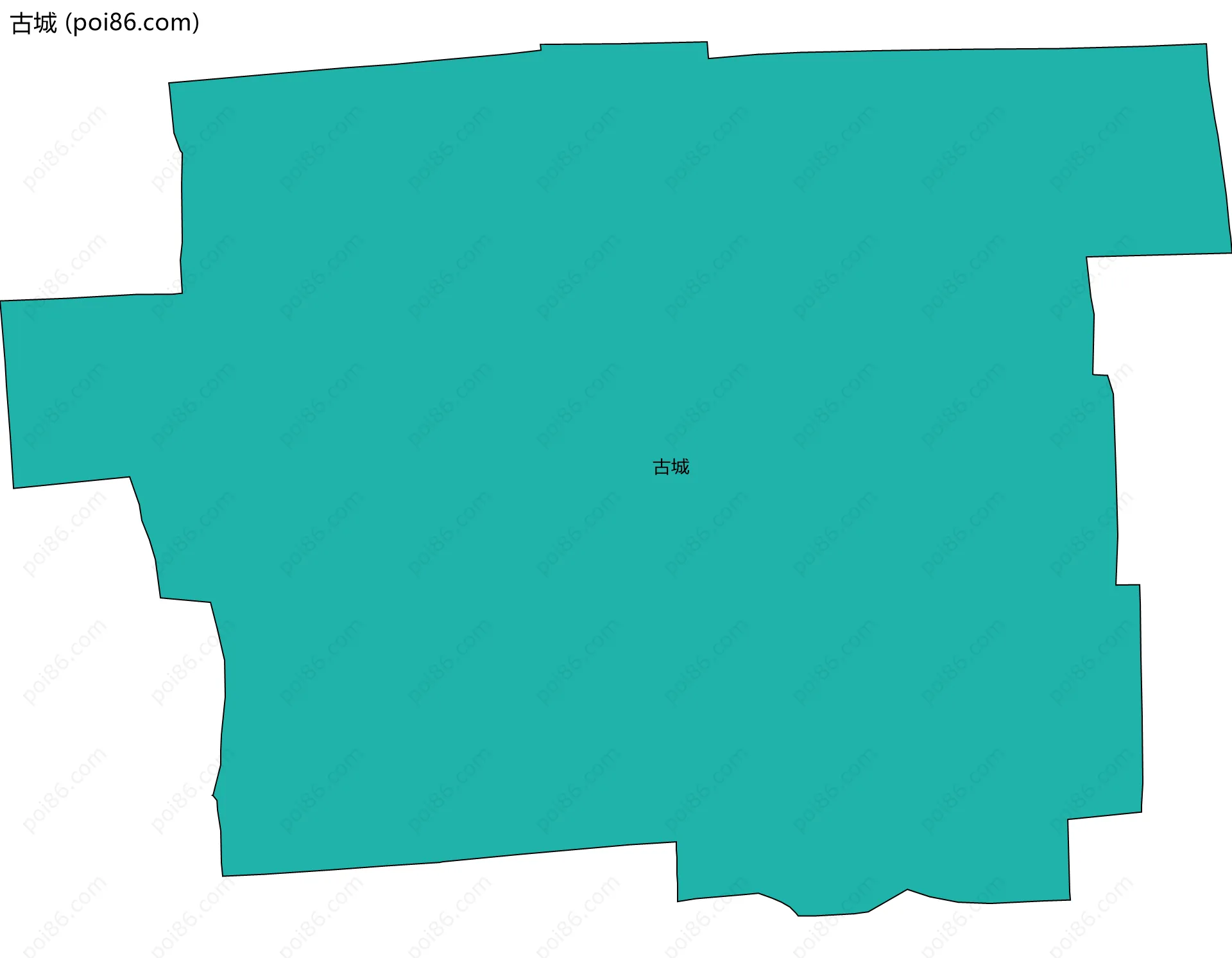 古城边界地图
