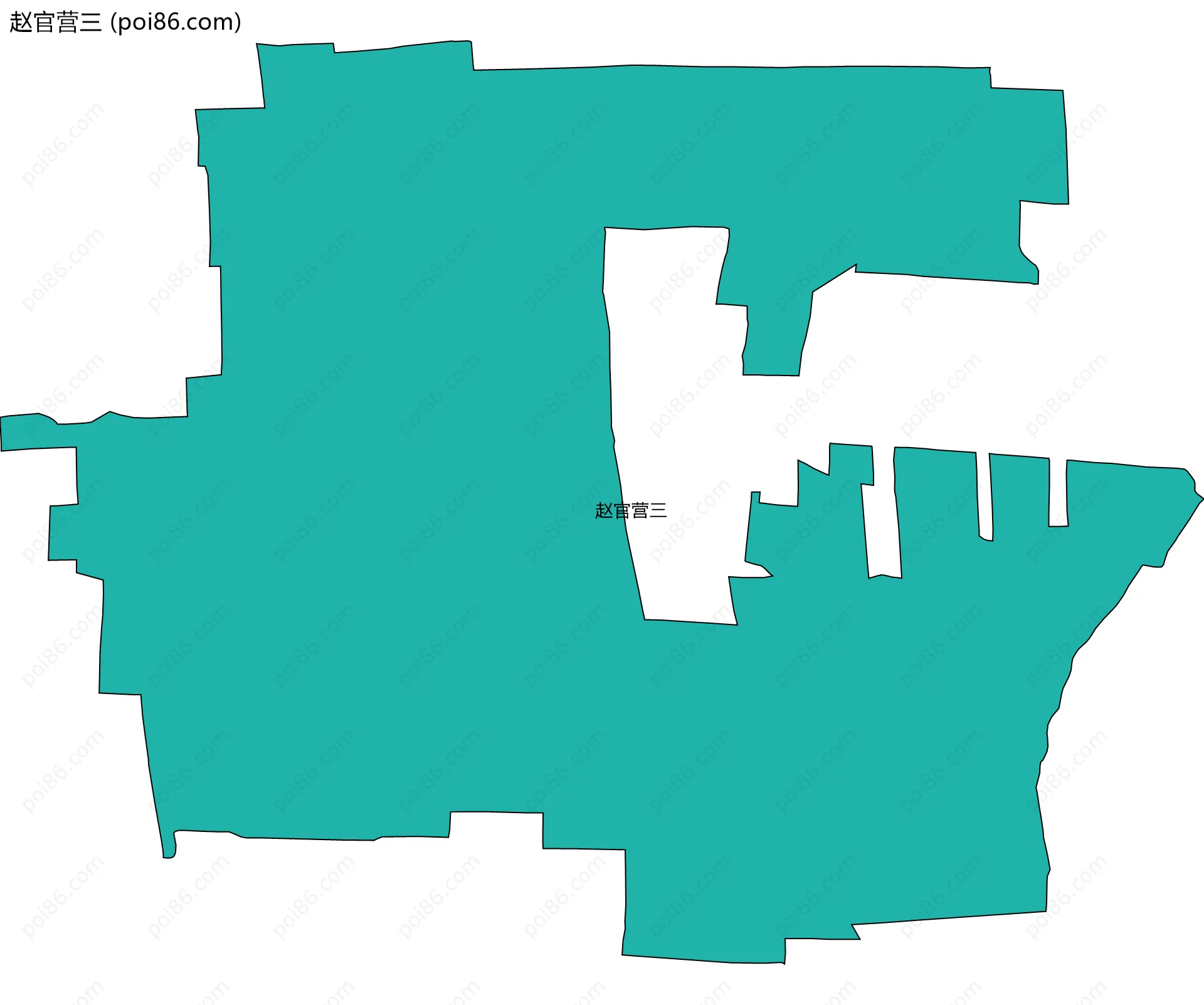 赵官营三边界地图