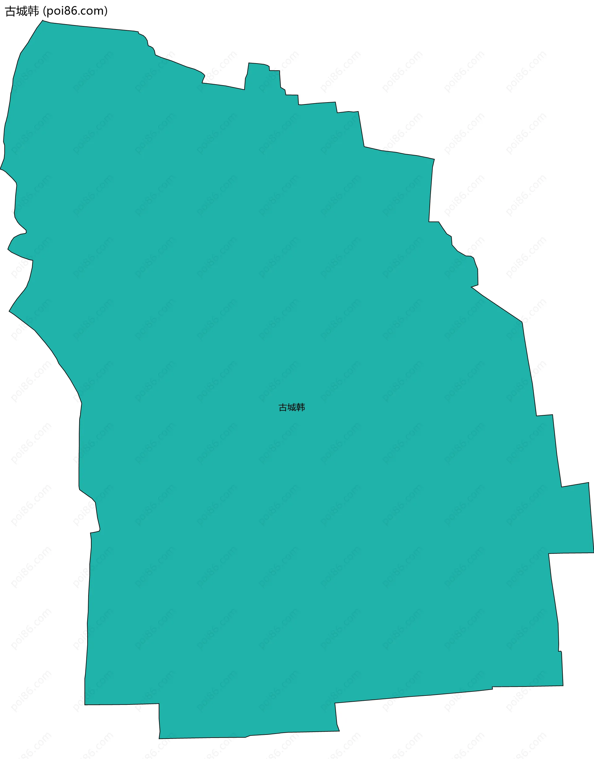 古城韩边界地图