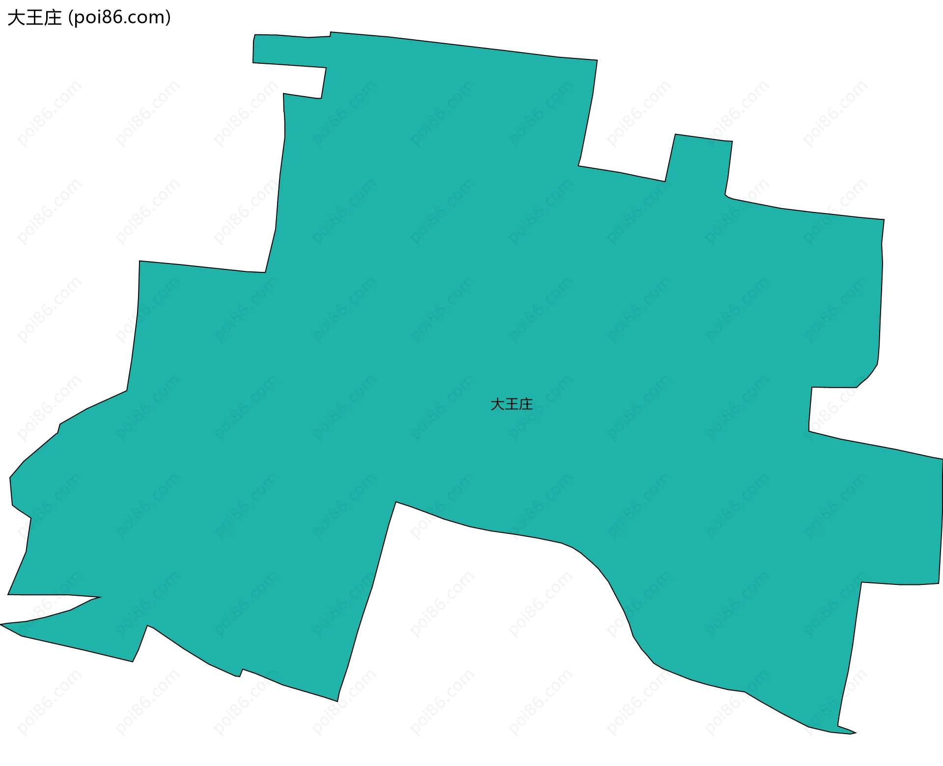 大王庄边界地图