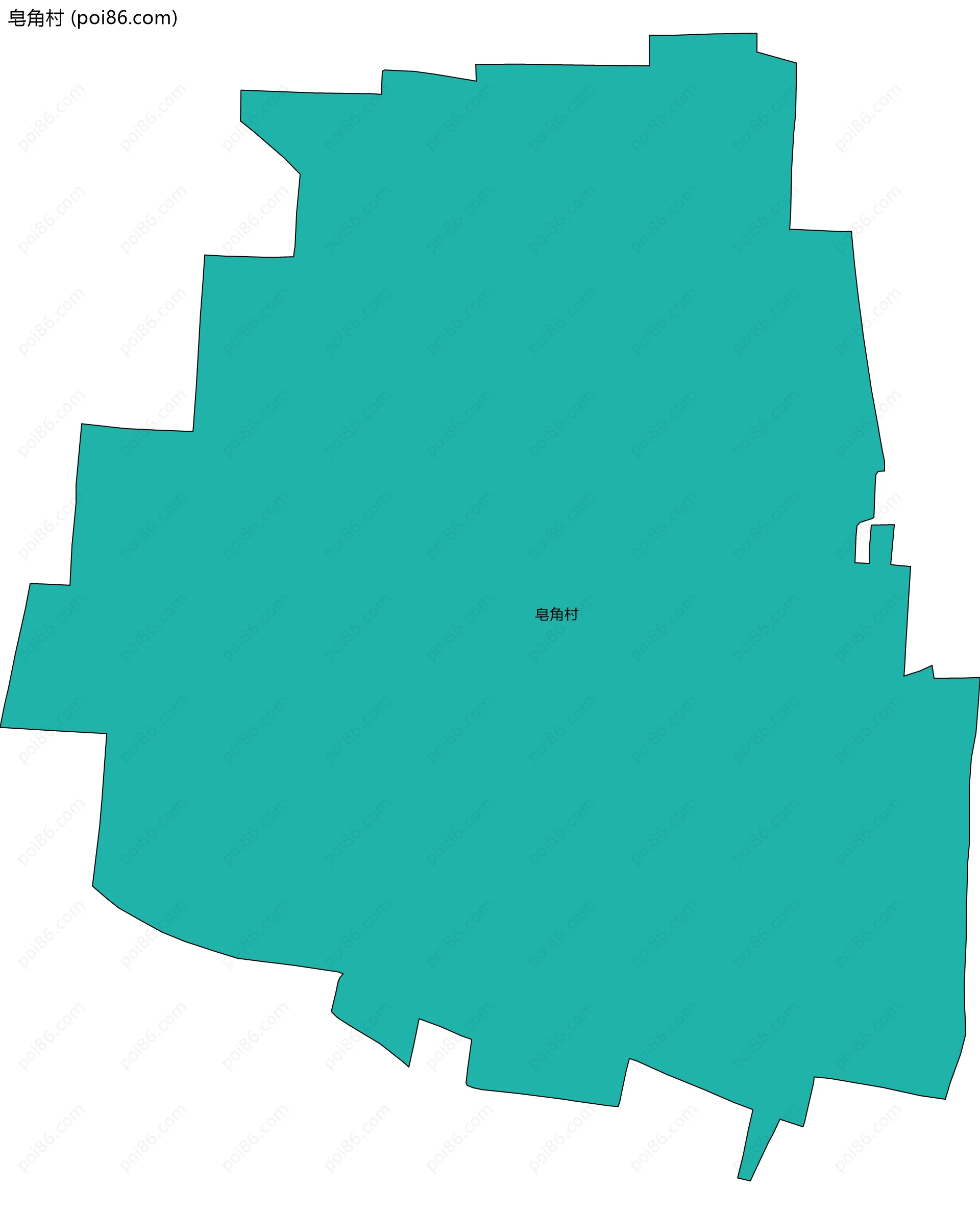 皂角村边界地图