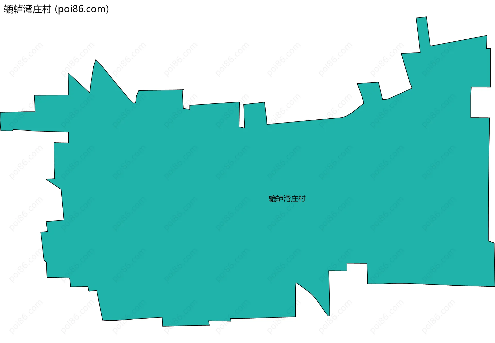 辘轳湾庄村边界地图